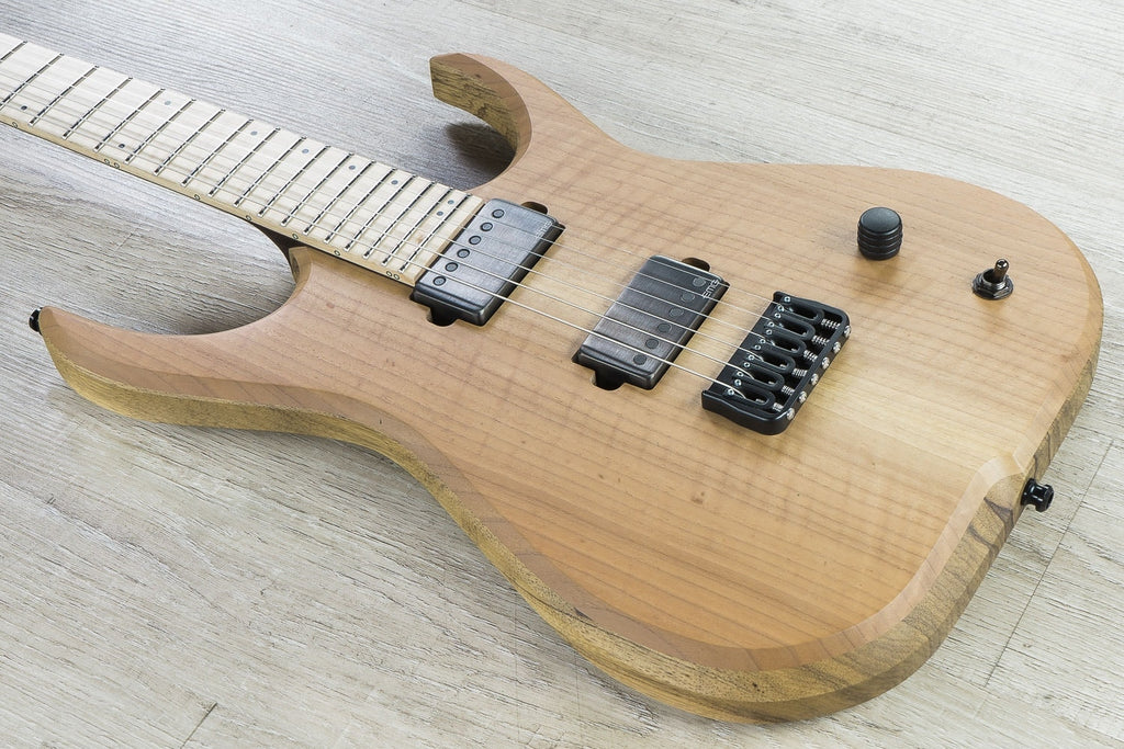 Skervesen Raptor 6 Electric Guitar, Figured Walnut Top, Black Limba Body, Hard Case - Natural