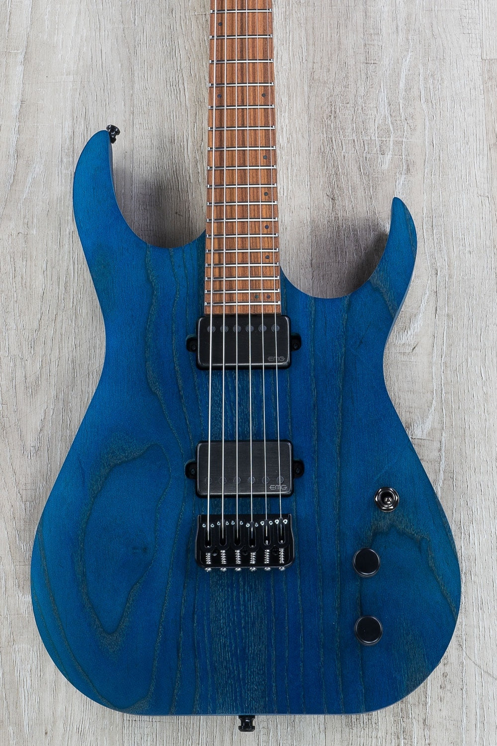 Skervesen Mirage 6 Electric Guitar, Rosewood Santos Fretboard, Hard Case - Blue