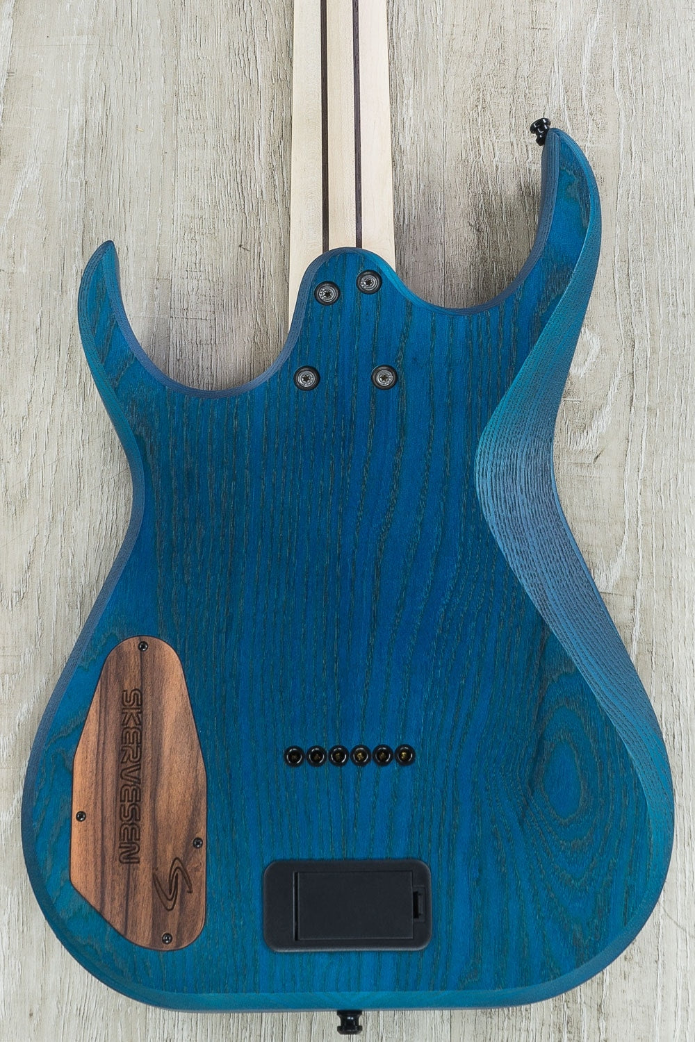Skervesen Mirage 6 Electric Guitar, Rosewood Santos Fretboard, Hard Case - Blue