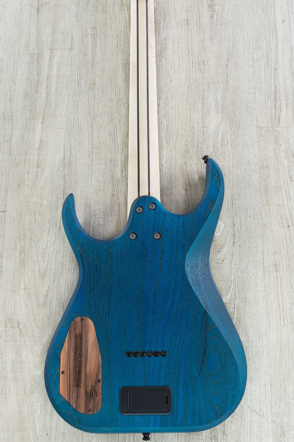 Skervesen Mirage 6 Electric Guitar, Rosewood Santos Fretboard, Hard Case - Blue