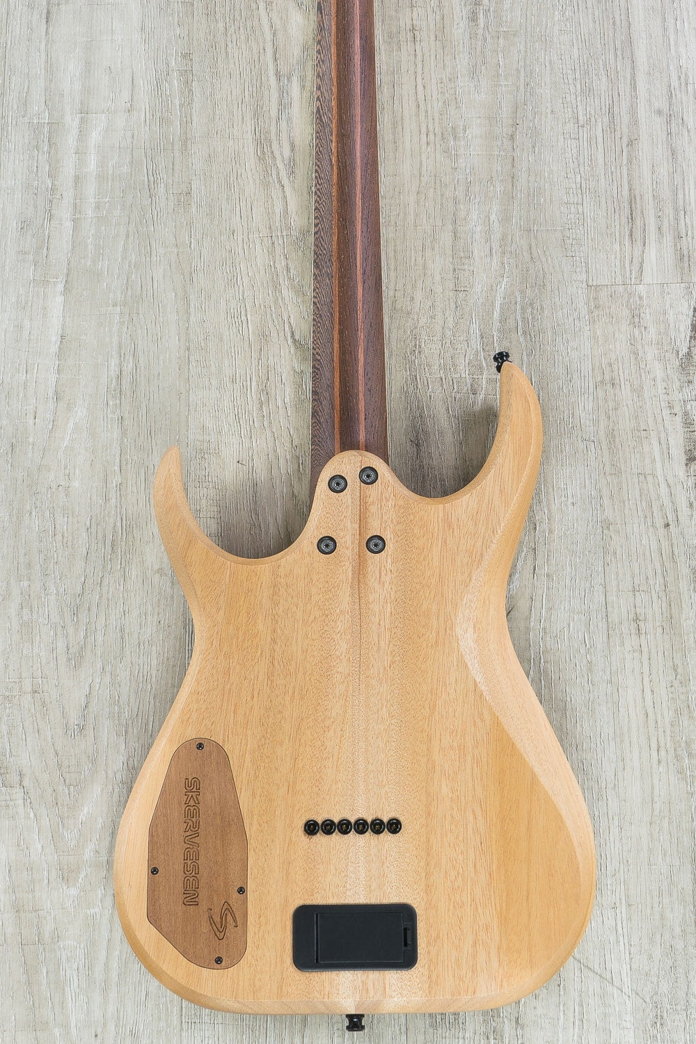 Skervesen Raptor 6 Electric Guitar, Figured Walnut Top, Khaya Mahogany Body, Hard Case - Natural