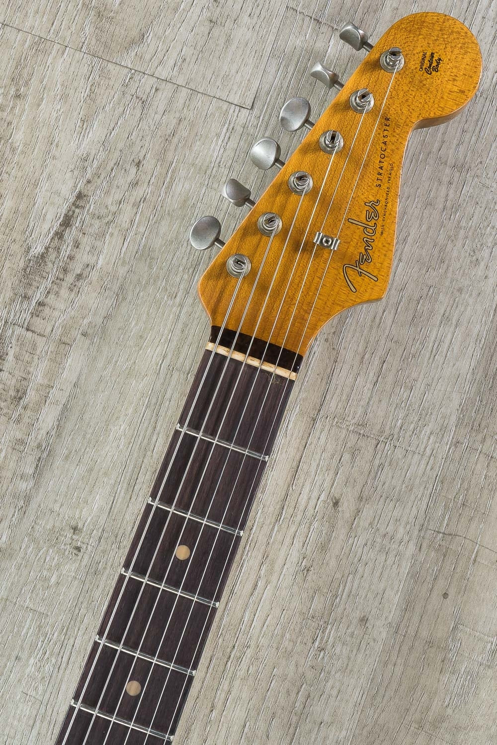 Fender Custom Shop Limited Edition '59 Stratocaster Heavy Relic Electric Guitar, Rosewood Fingerboard - Aged Sherwood Green Metallic