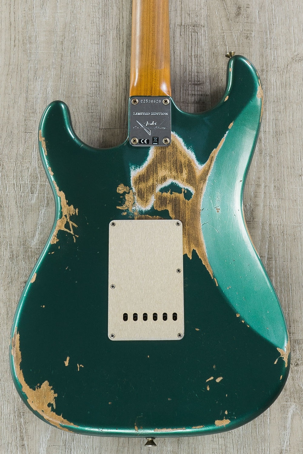Fender Custom Shop Limited Edition '59 Stratocaster Heavy Relic Electric Guitar, Rosewood Fingerboard - Aged Sherwood Green Metallic