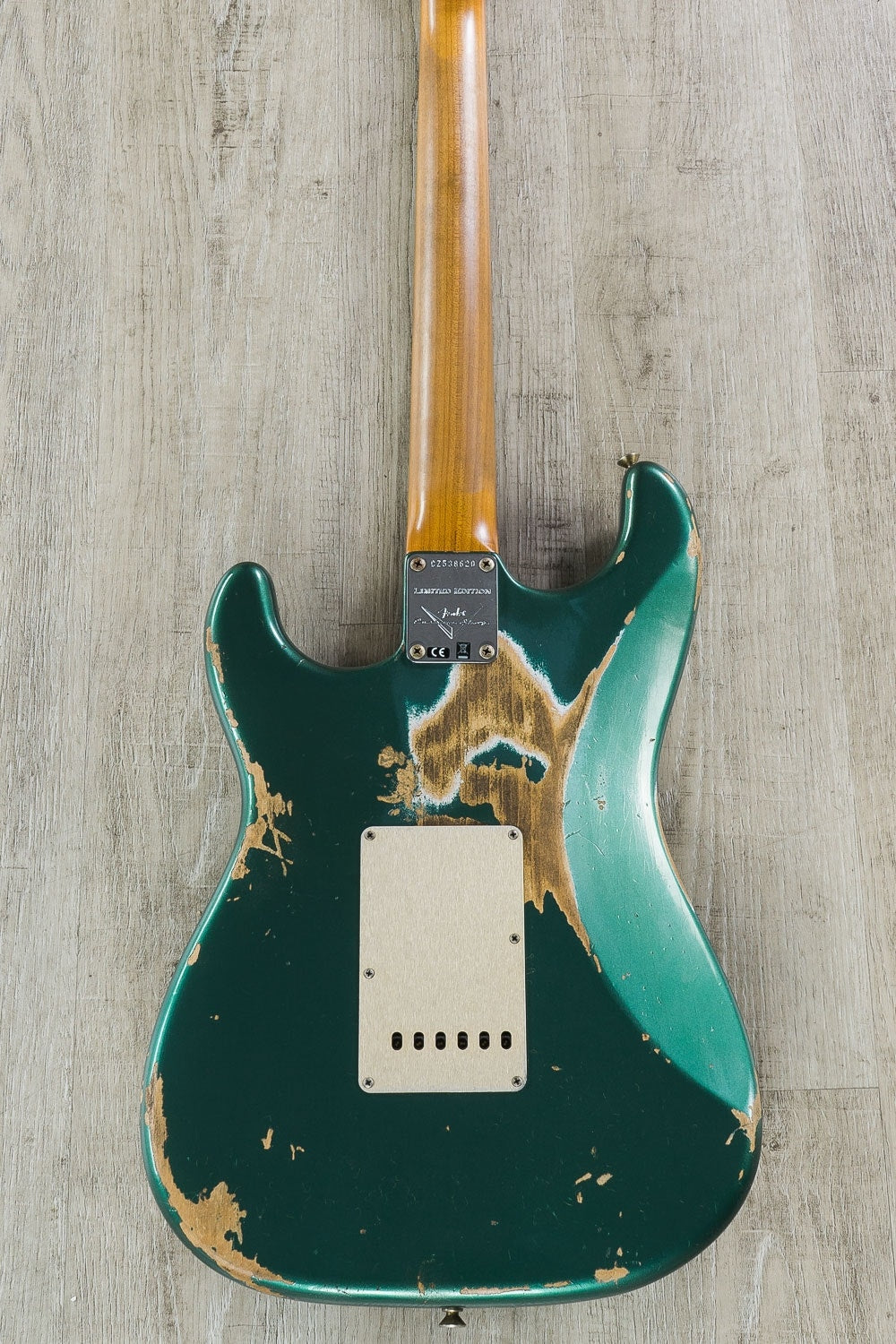 Fender Custom Shop Limited Edition '59 Stratocaster Heavy Relic Electric Guitar, Rosewood Fingerboard - Aged Sherwood Green Metallic