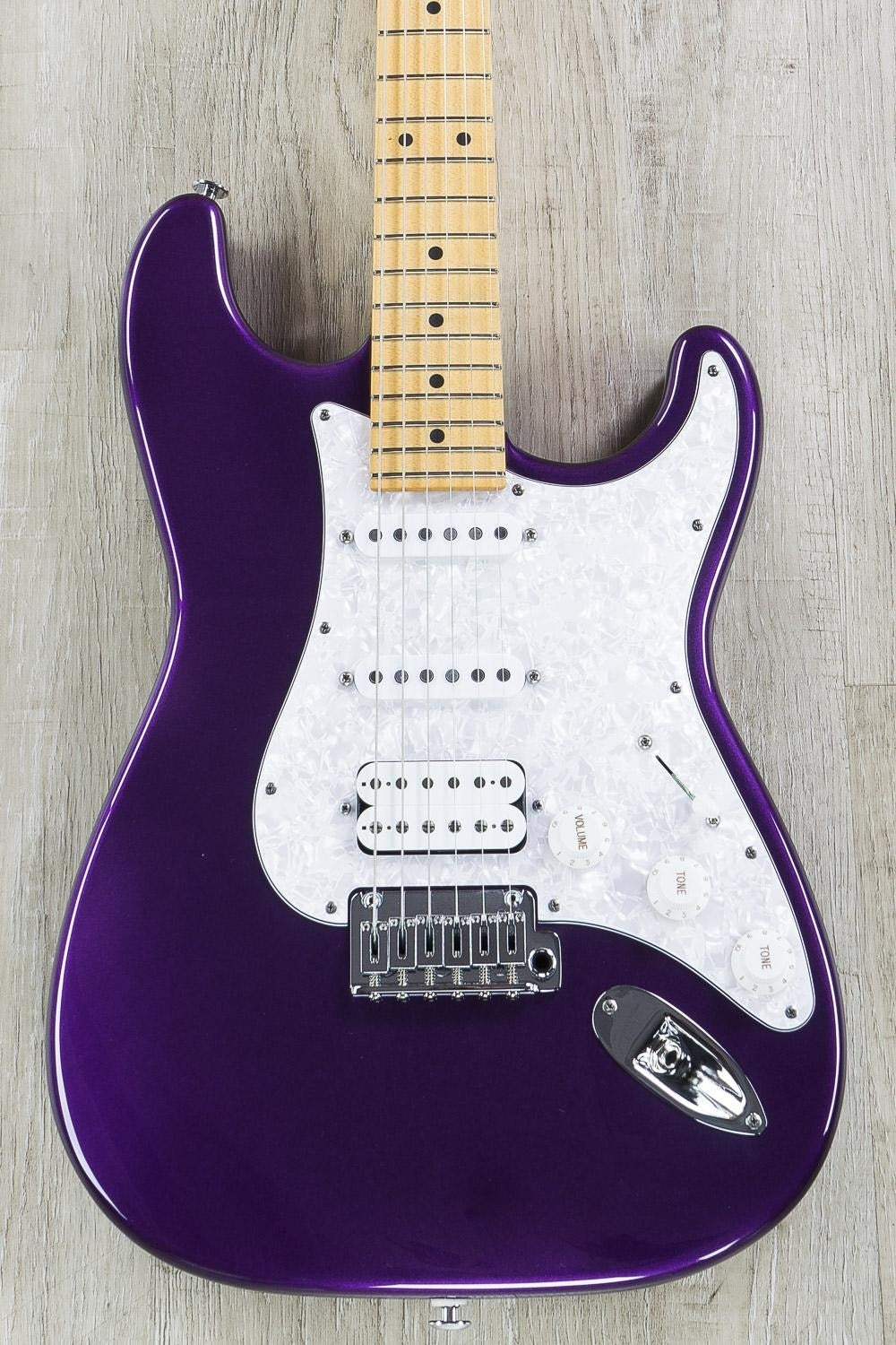 Suhr Classic HSS Electric Guitar, Maple Fingerboard, Hard Case - Candy Cobalt Purple