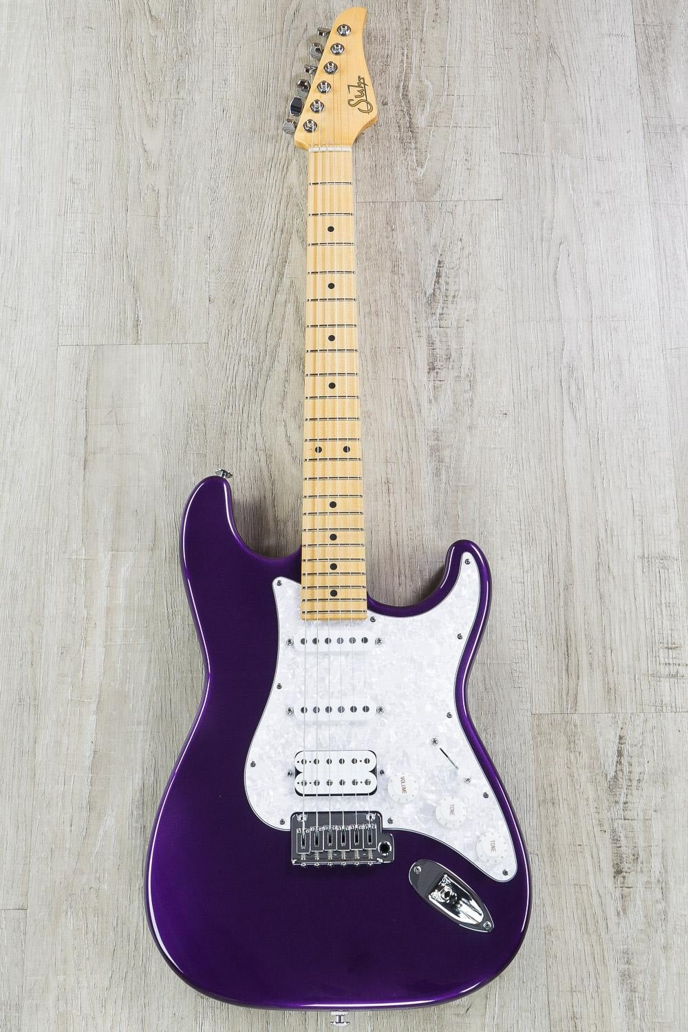 Suhr Classic HSS Electric Guitar, Maple Fingerboard, Hard Case - Candy Cobalt Purple