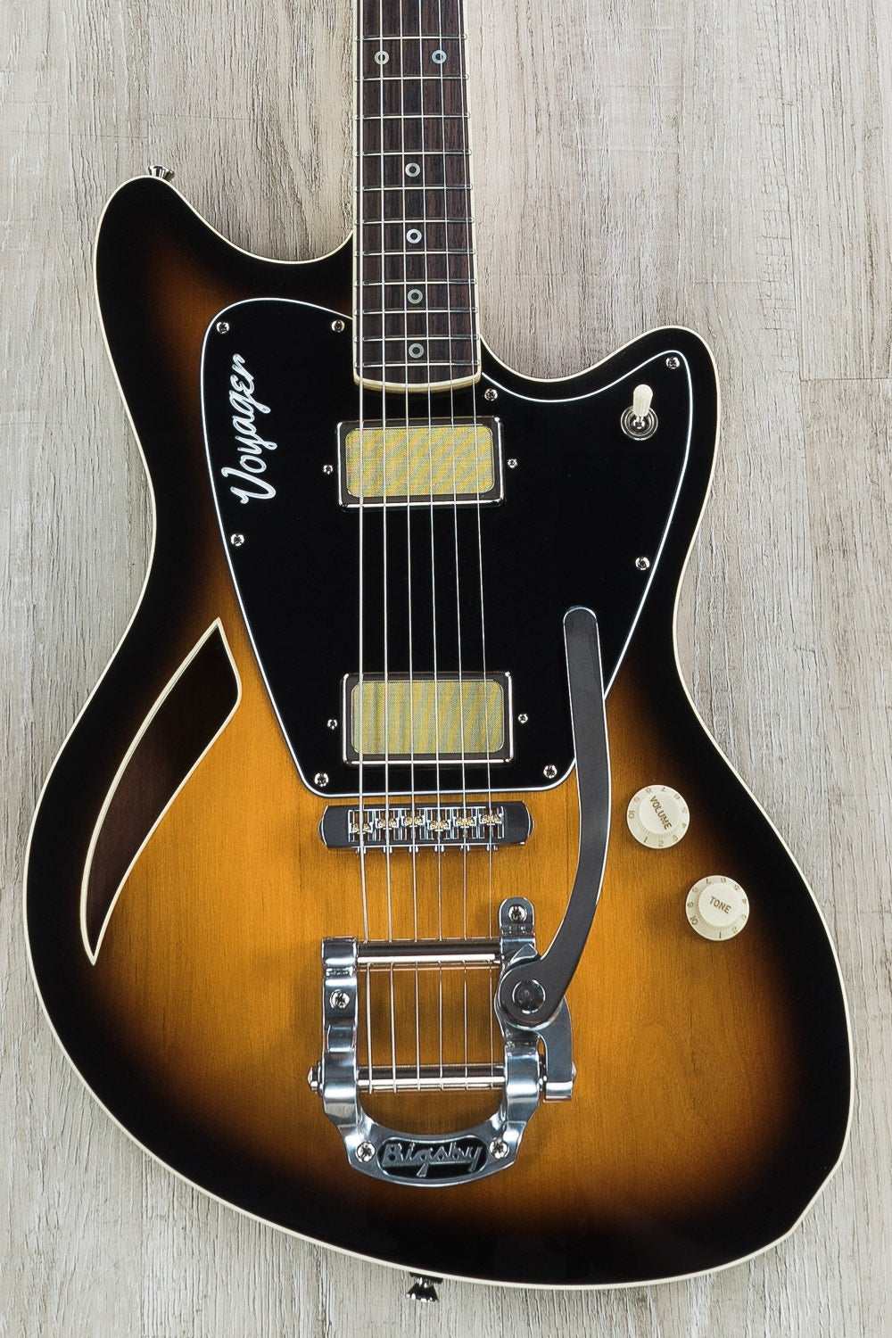 Jennings Voyager Electric Guitar, Rosewood Fretboard, Bigsby with Roller Bridge - Sunburst