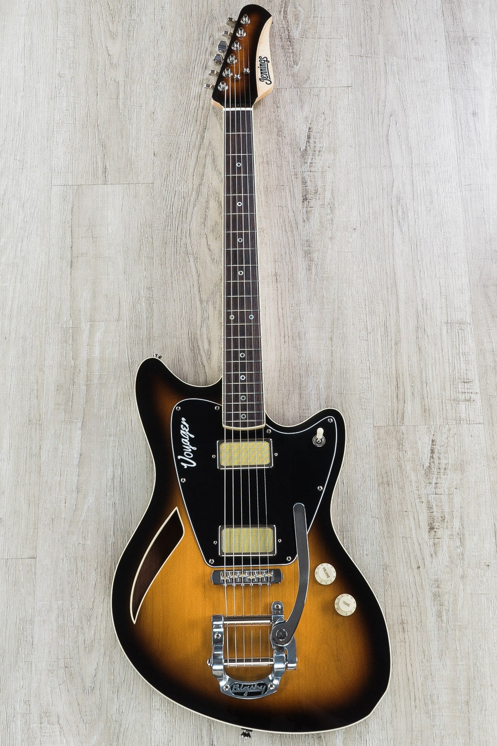 Jennings Voyager Electric Guitar, Rosewood Fretboard, Bigsby with Roller Bridge - Sunburst