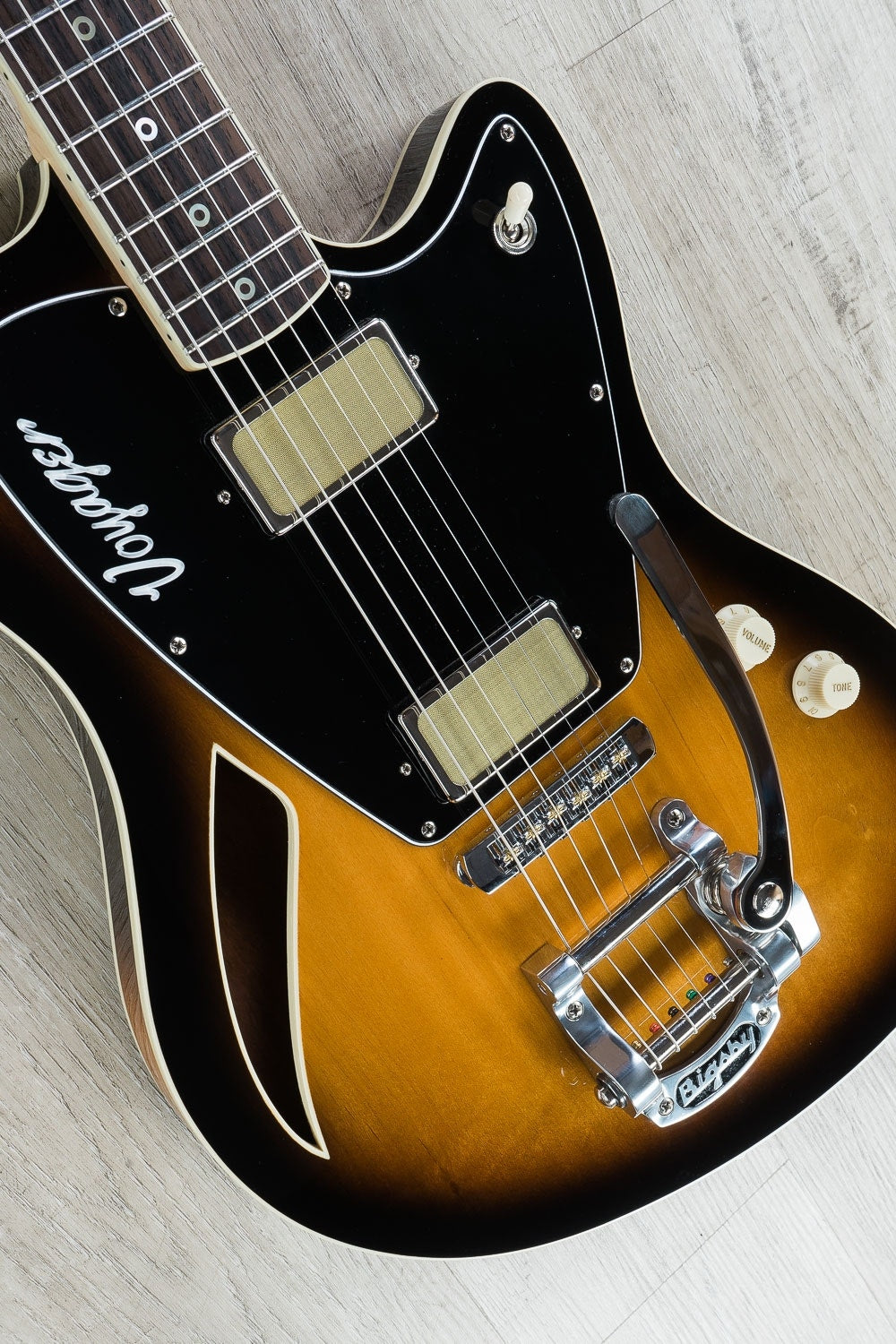 Jennings Voyager Electric Guitar, Rosewood Fretboard, Bigsby with Roller Bridge - Sunburst