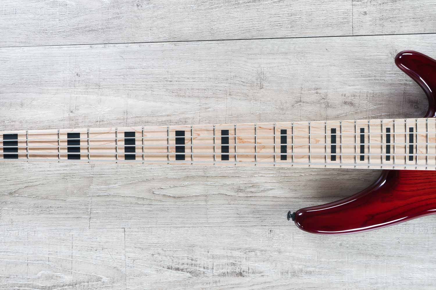 Ibanez ANB205 Adam Nitti Bass Guitar, Maple Fretboard, Transparent Wine Red Burst