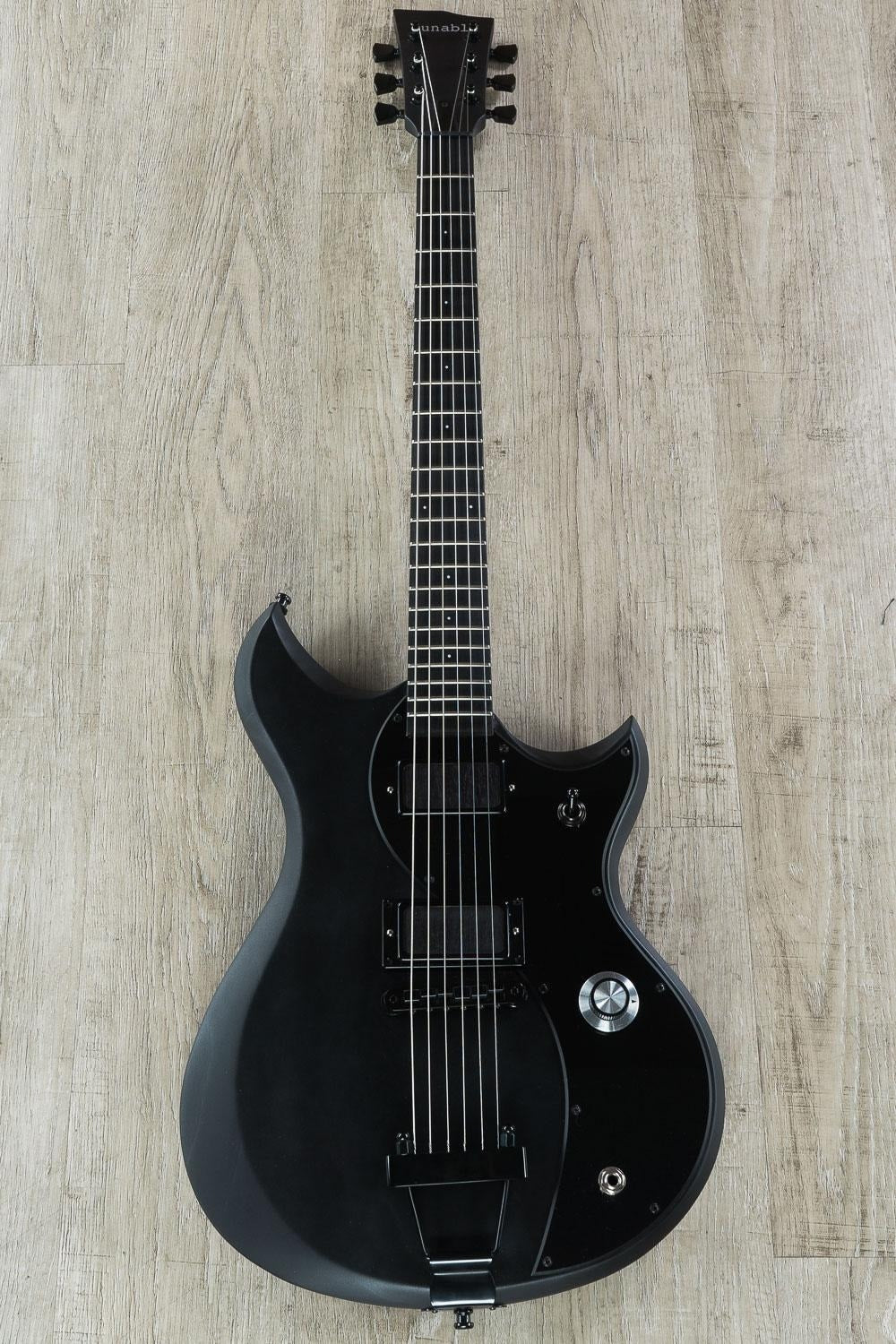Dunable Cyclops Electric Guitar, Ebony Fretboard, Hard Case - Matte Black Finish