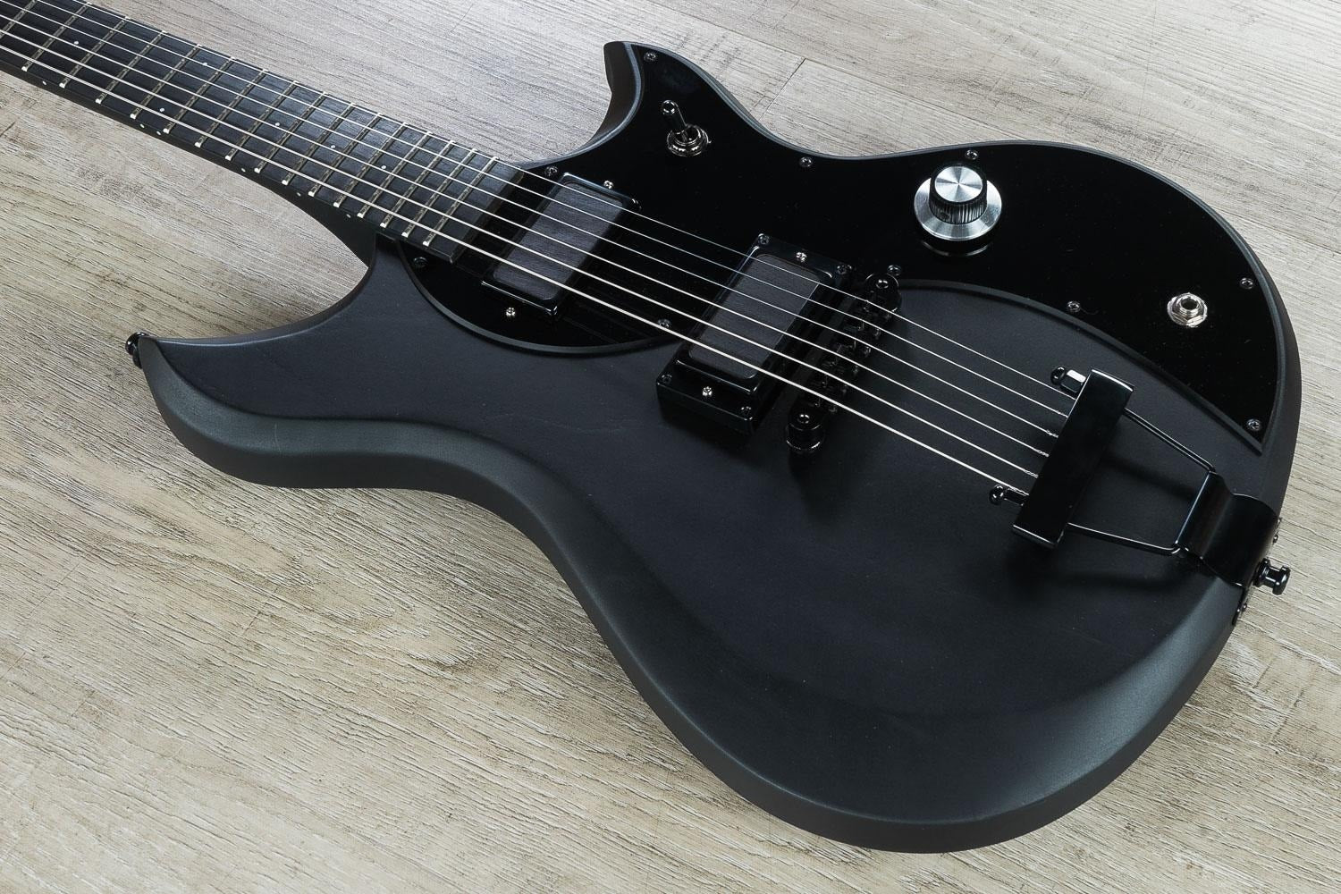 Dunable Cyclops Electric Guitar, Ebony Fretboard, Hard Case - Matte Black Finish