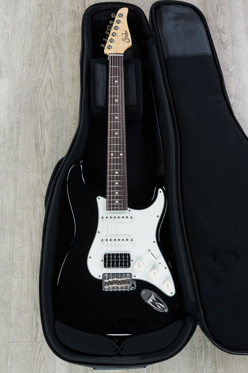 Suhr Classic S HSS Electric Guitar, Indian Rosewood Fingerboard, SSCII, Deluxe Padded Gig Bag - Black
