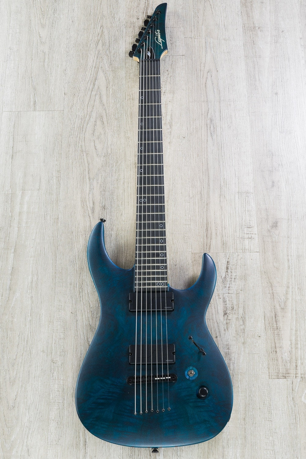 Legator Joshua Travis Signature Ninja 300-PRO 7-String Electric Guitar - Satin Blue Burl