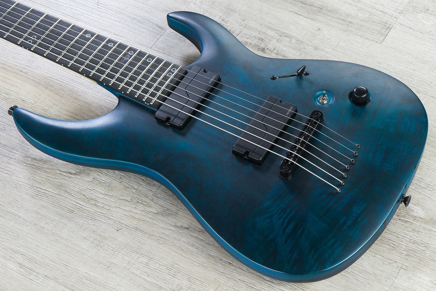 Legator Joshua Travis Signature Ninja 300-PRO 7-String Electric Guitar - Satin Blue Burl