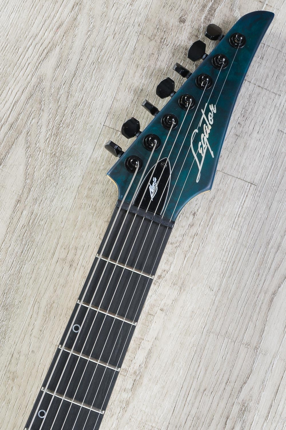 Legator Joshua Travis Signature Ninja 300-PRO 7-String Electric Guitar - Satin Blue Burl