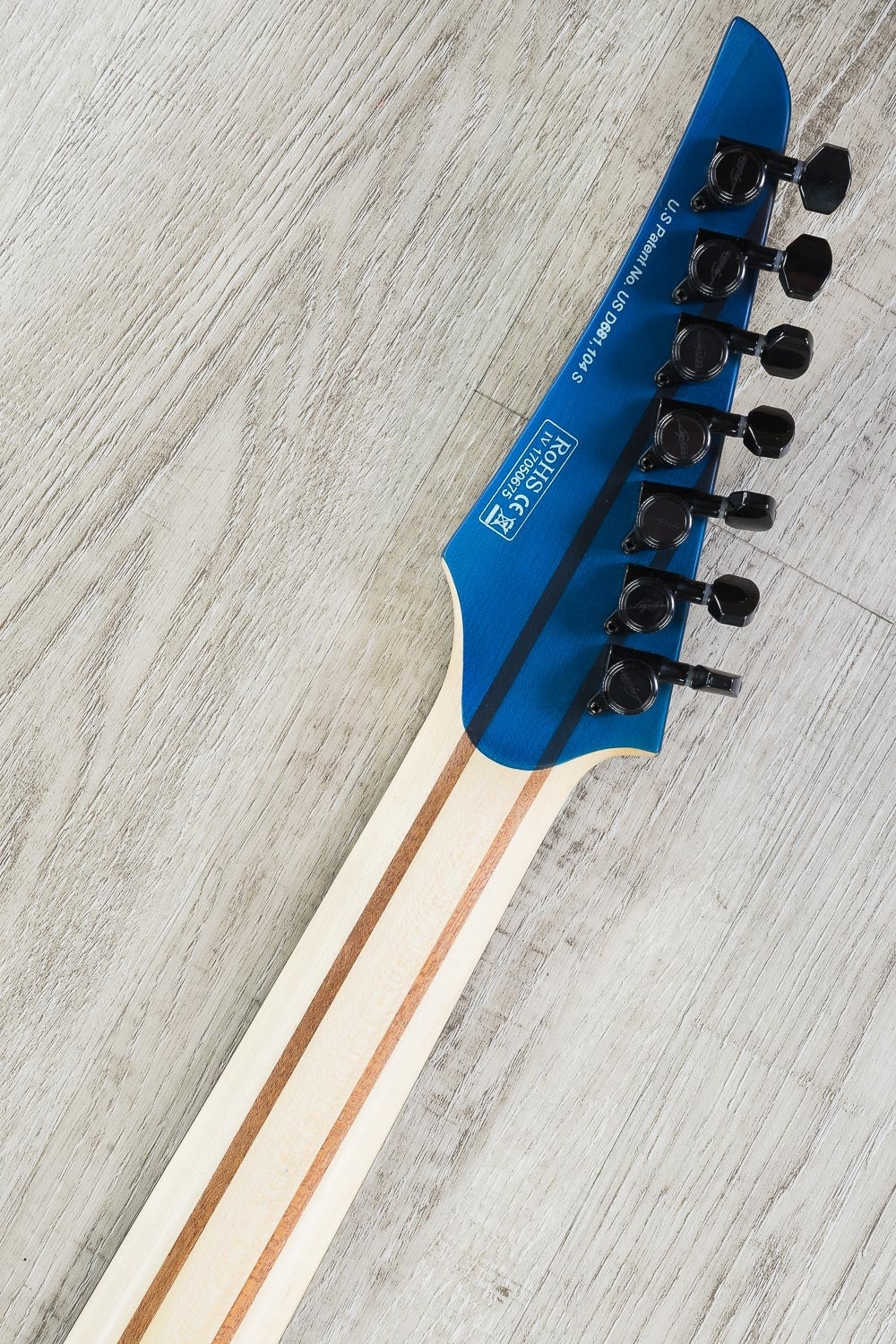 Legator Joshua Travis Signature Ninja 300-PRO 7-String Electric Guitar - Satin Blue Burl