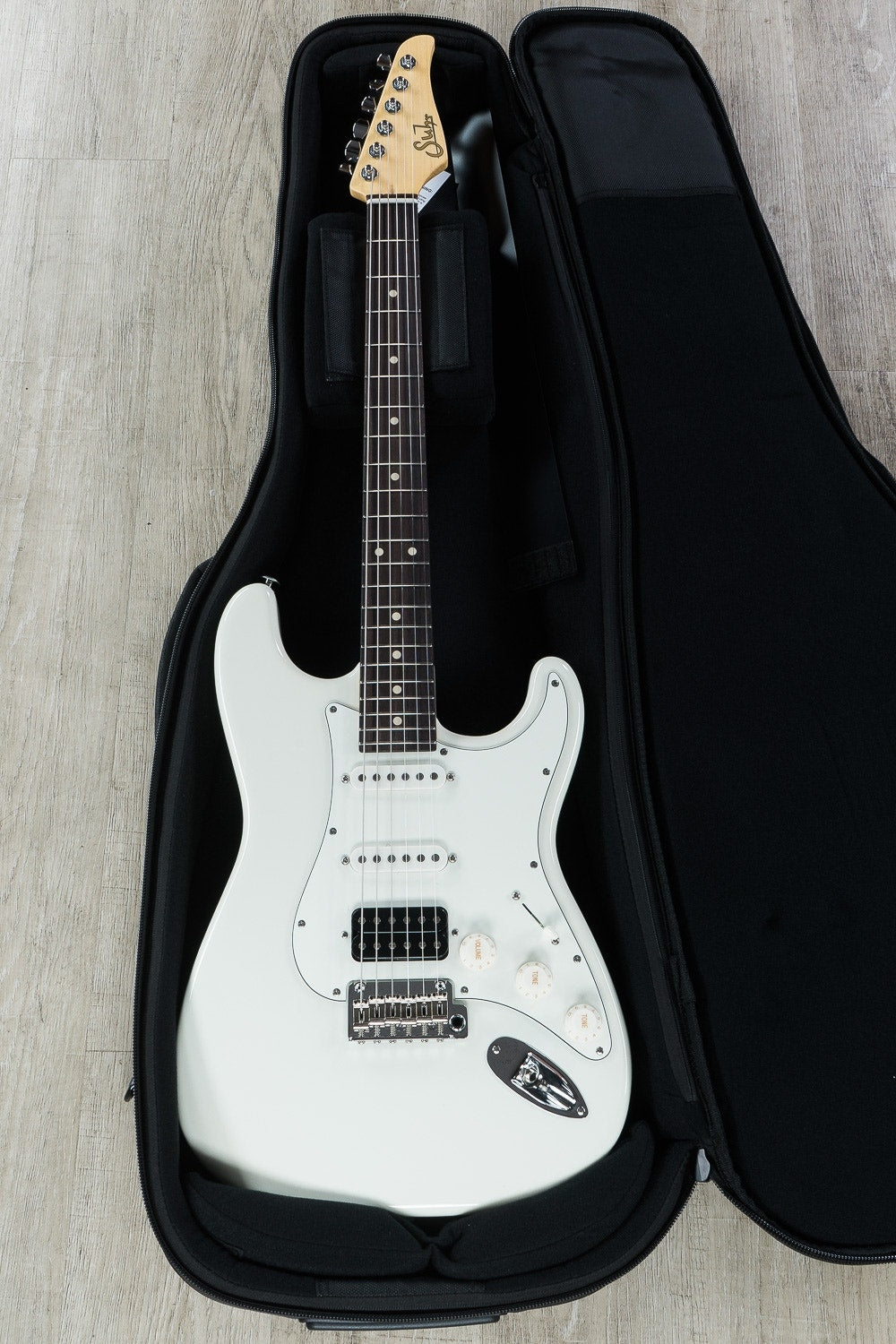Suhr Classic S Electric Guitar, Indian Rosewood Fingerboard, HSS, SSCII, Deluxe Gig Bag - Olympic White