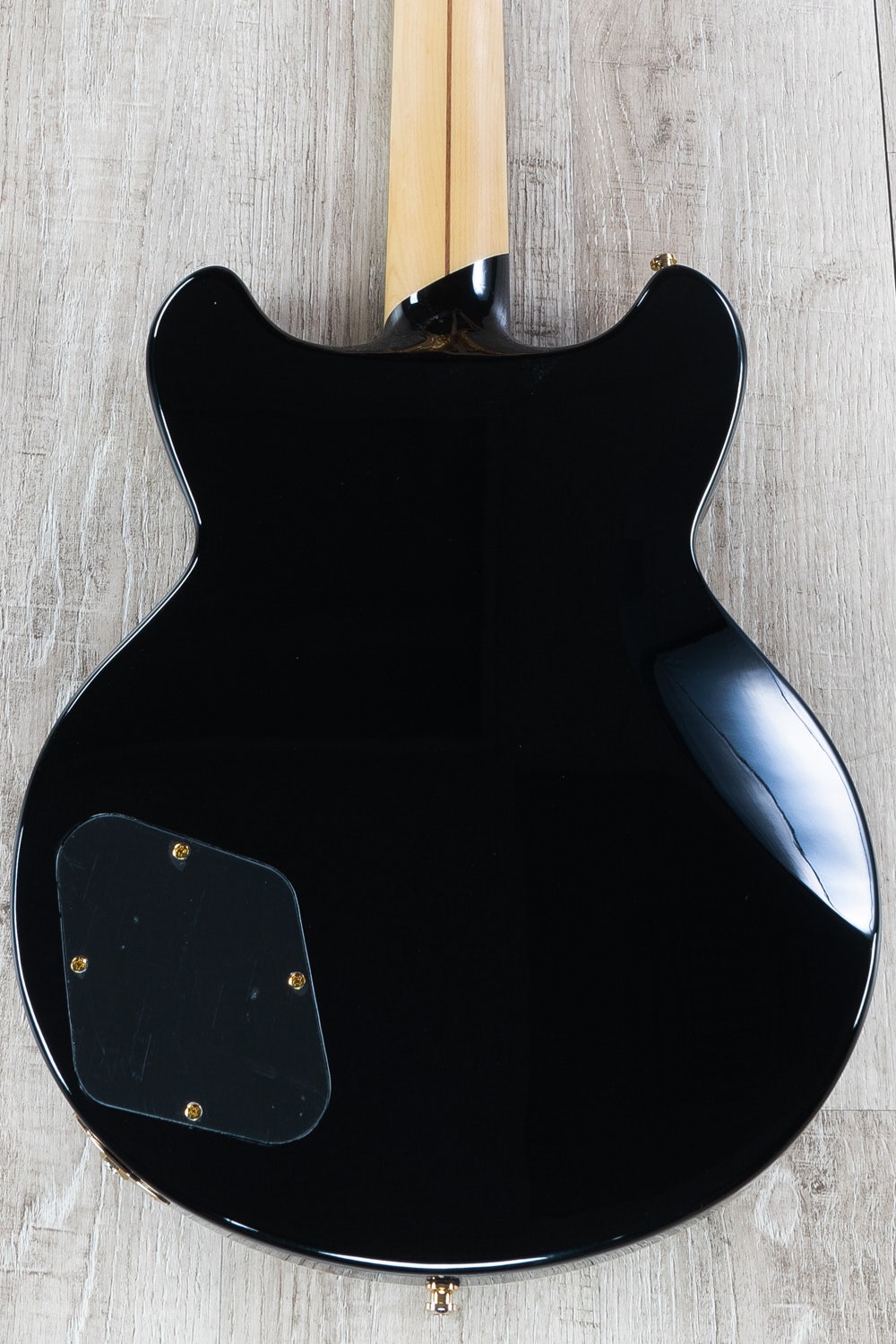 D'Angelico Guitars Deluxe Brighton Electric Guitar, Pau Ferro Fingerboard, Black