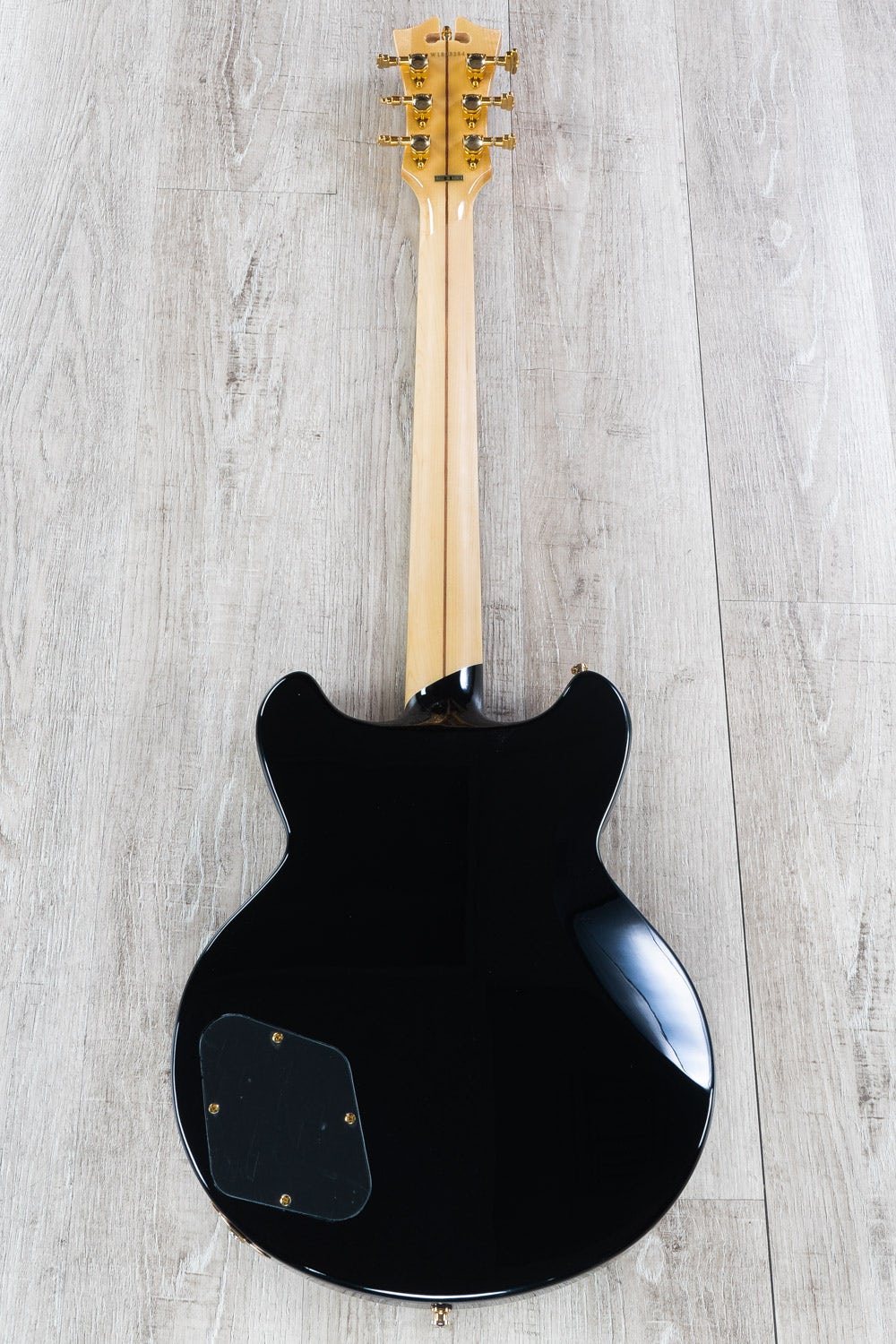 D'Angelico Guitars Deluxe Brighton Electric Guitar, Pau Ferro Fingerboard, Black
