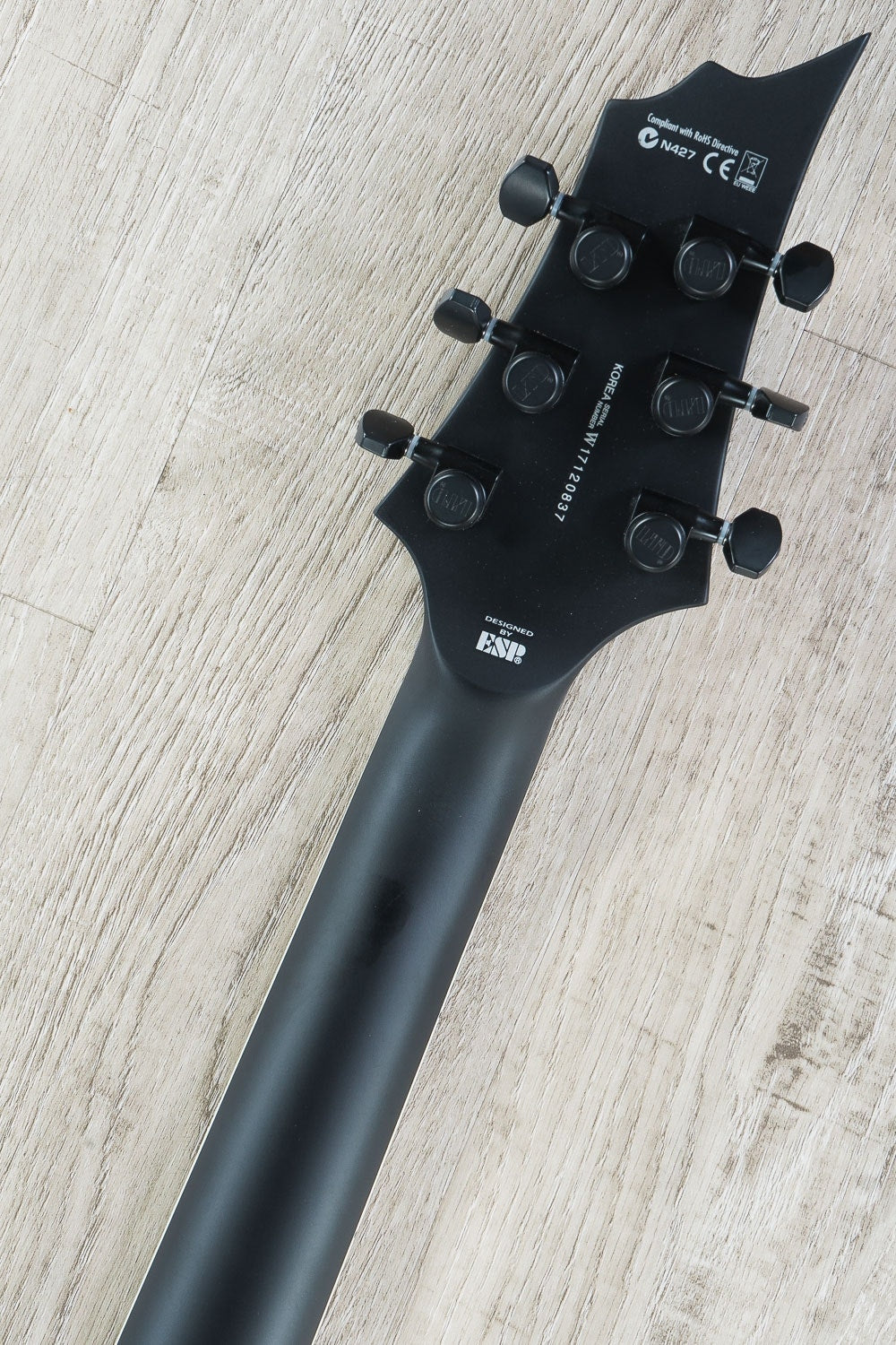 ESP LTD AJ-1 Evertune Andy James Signature Series Electric Guitar - Black Satin