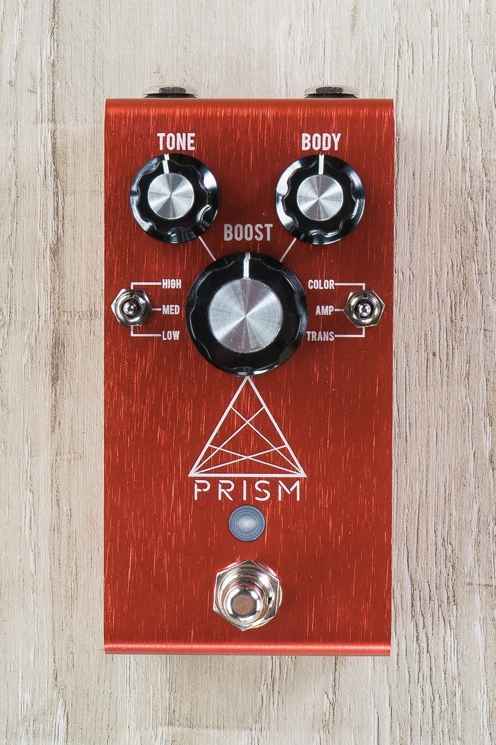 Jackson Audio Prism Buffer Boost Preamp EQ and Overdrive Guitar Effects Pedal (Limited Edition Red)