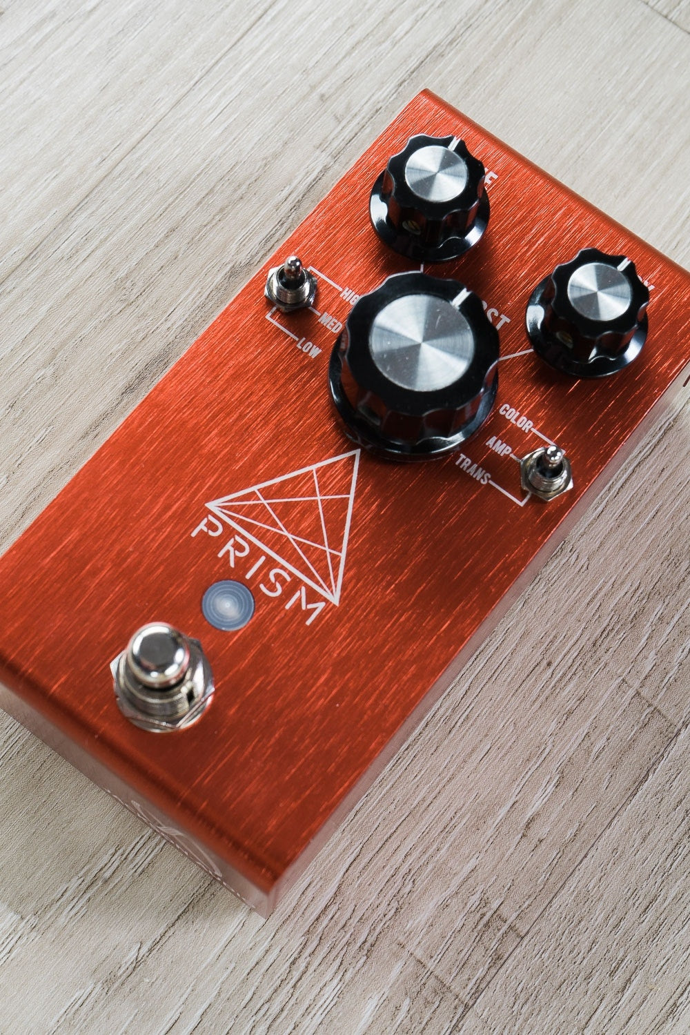 Jackson Audio Prism Buffer Boost Preamp EQ and Overdrive Guitar Effects Pedal (Limited Edition Red)