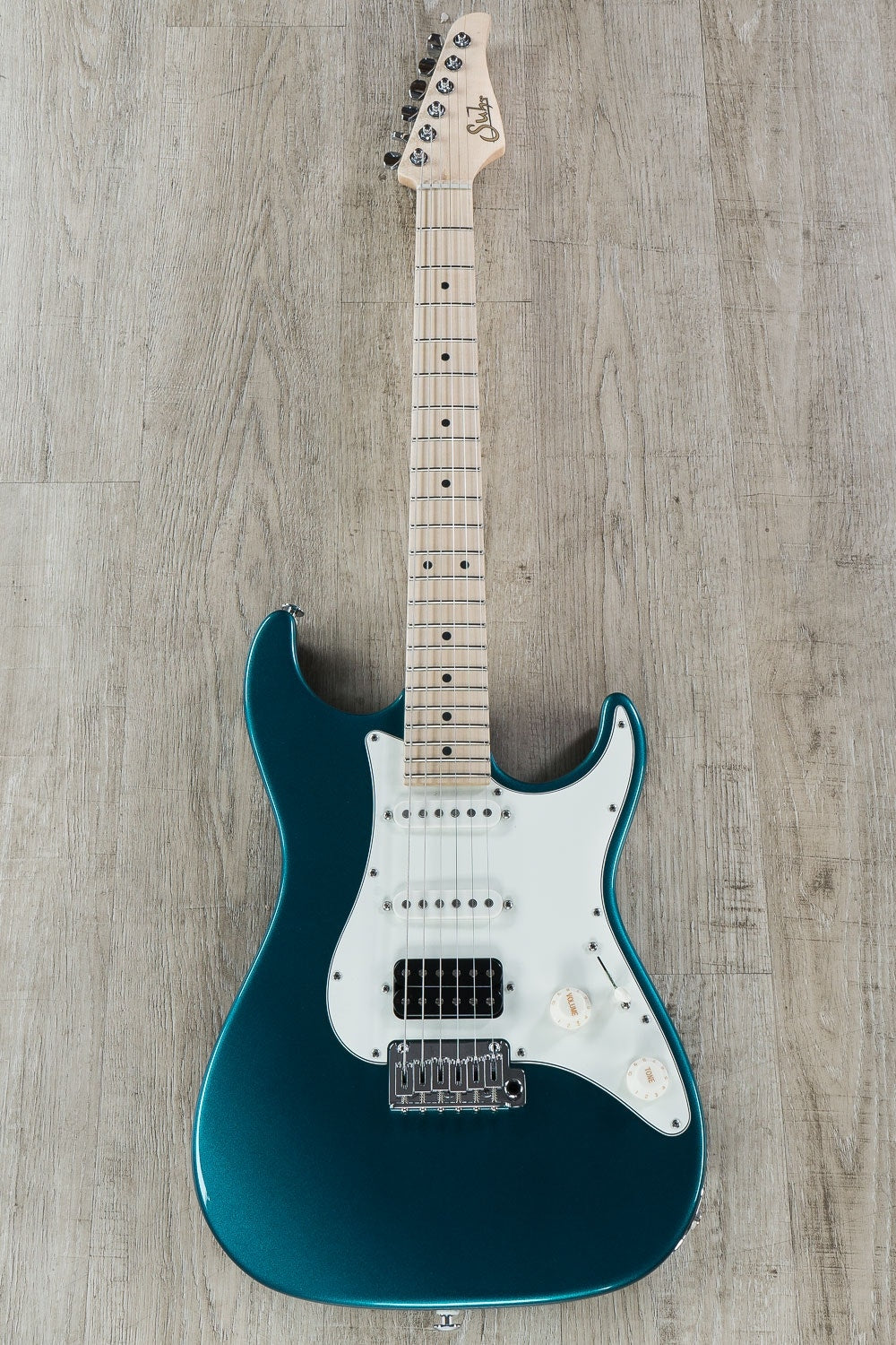 Suhr Standard HSS Electric Guitar, Maple Fingerboard, SSCII, Deluxe Padded Gig Bag - Ocean Turquoise Metallic