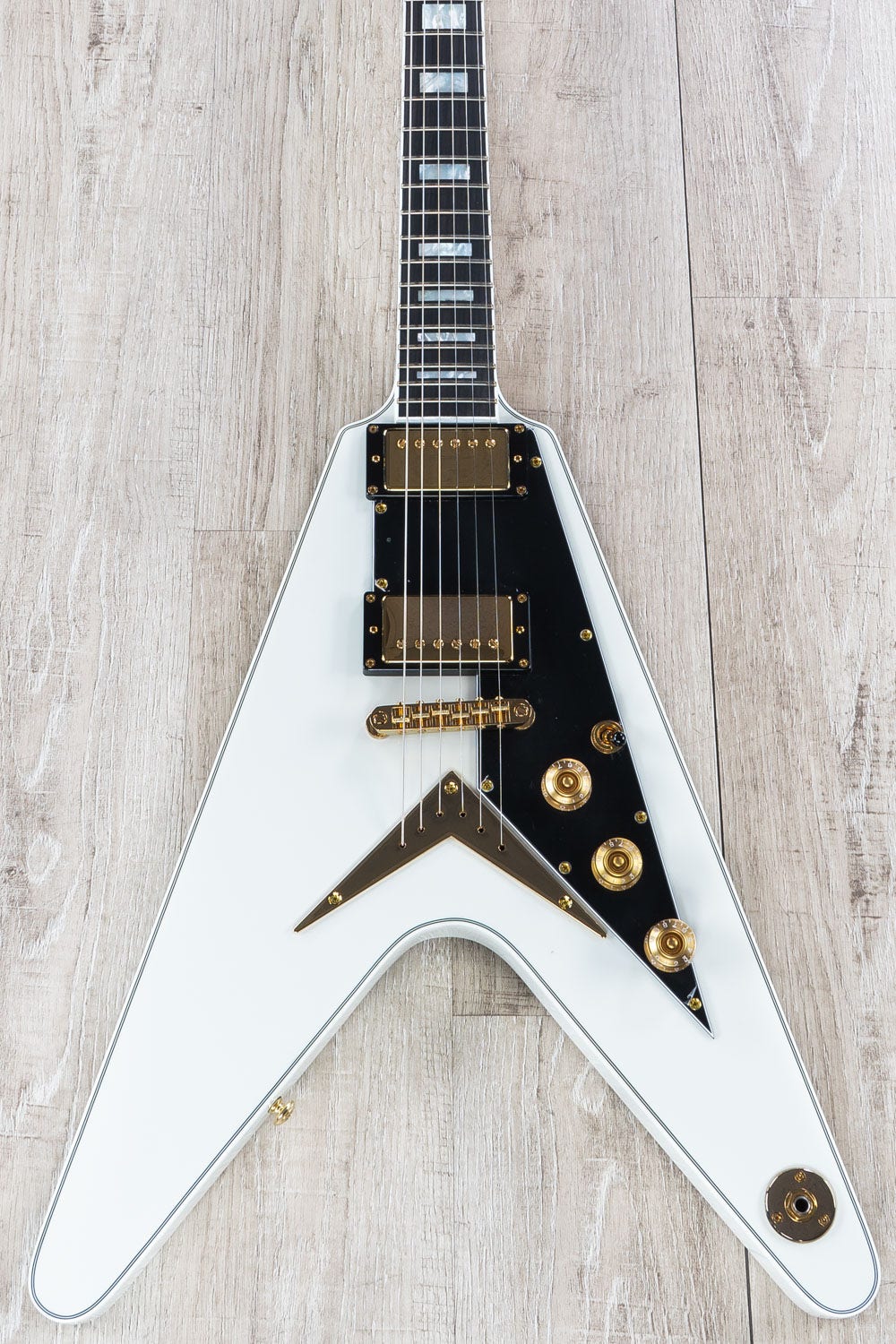 Dean Guitars Christian Martucci V Electric Guitar, Vintage White