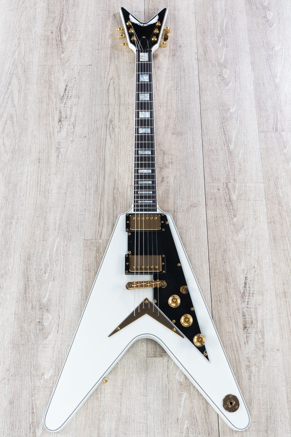 Dean Guitars Christian Martucci V Electric Guitar, Vintage White