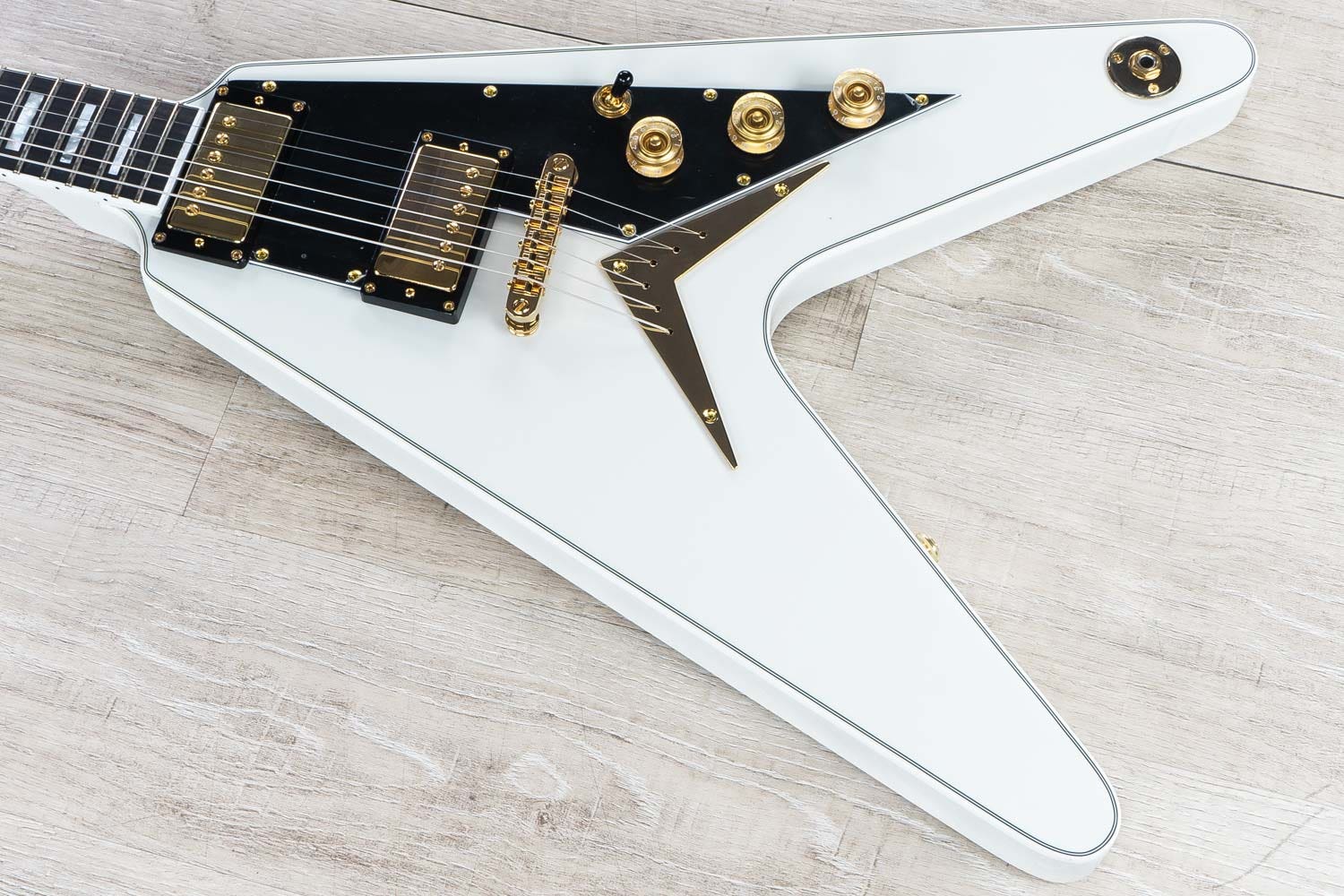Dean Guitars Christian Martucci V Electric Guitar, Vintage White