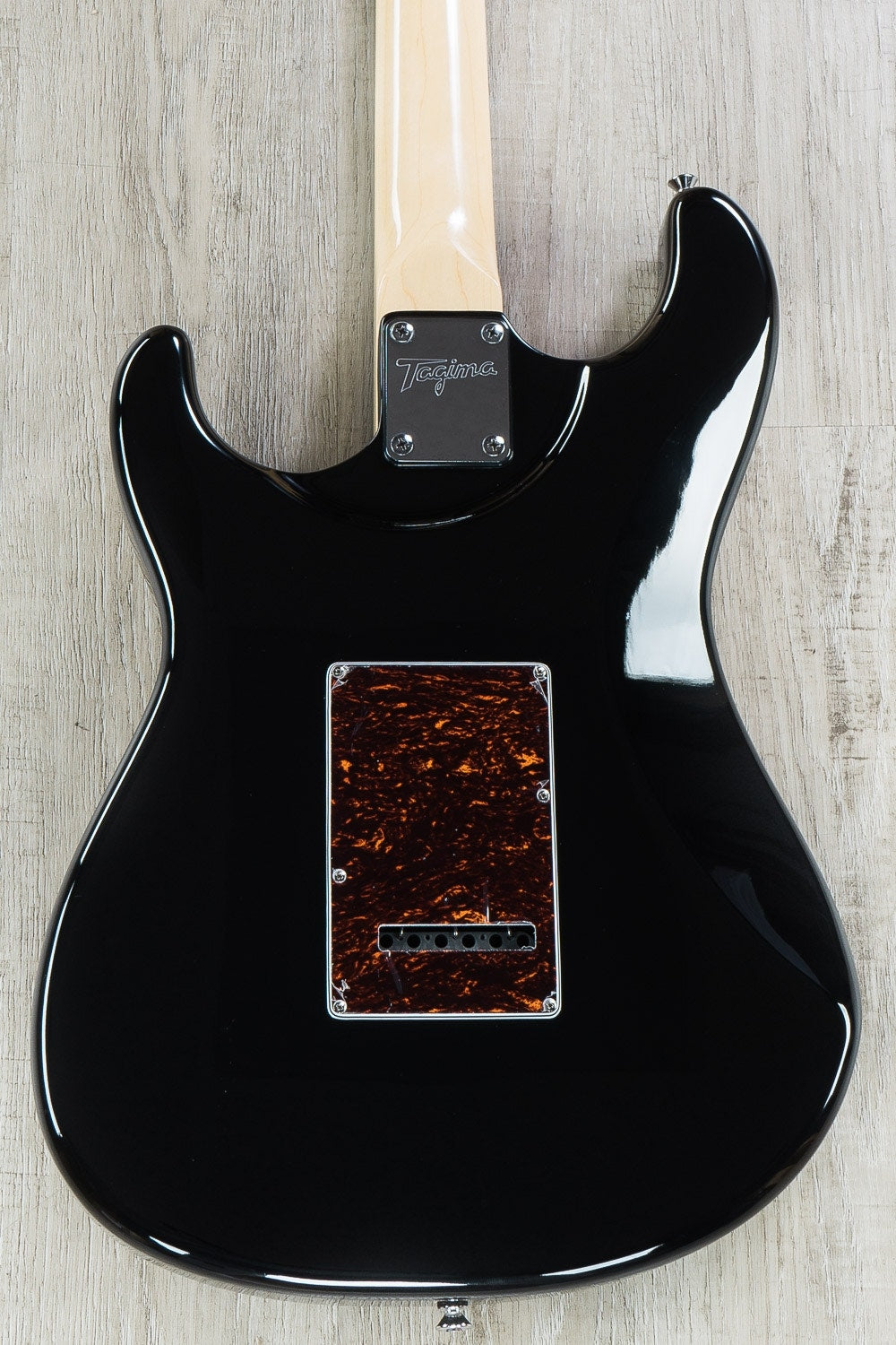 Tagima T-635 Classic Series Strat Style Electric Guitar, Rosewood Fretboard - Black with Tortoise
