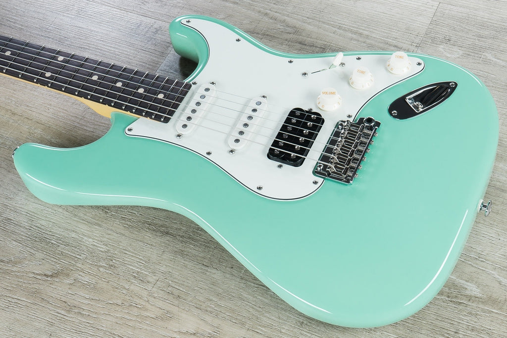 Suhr Classic S HSS Electric Guitar, Indian Rosewood Fingerboard, SSCII, Deluxe Padded Gig Bag - Surf Green