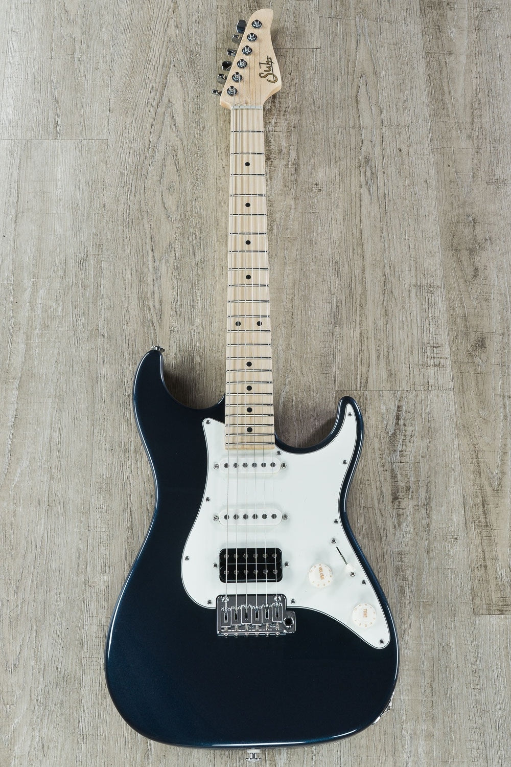 Suhr Standard HSS Electric Guitar, Maple Fingerboard, SSCII, Deluxe Padded Gig Bag - Mercedes Blue Metallic