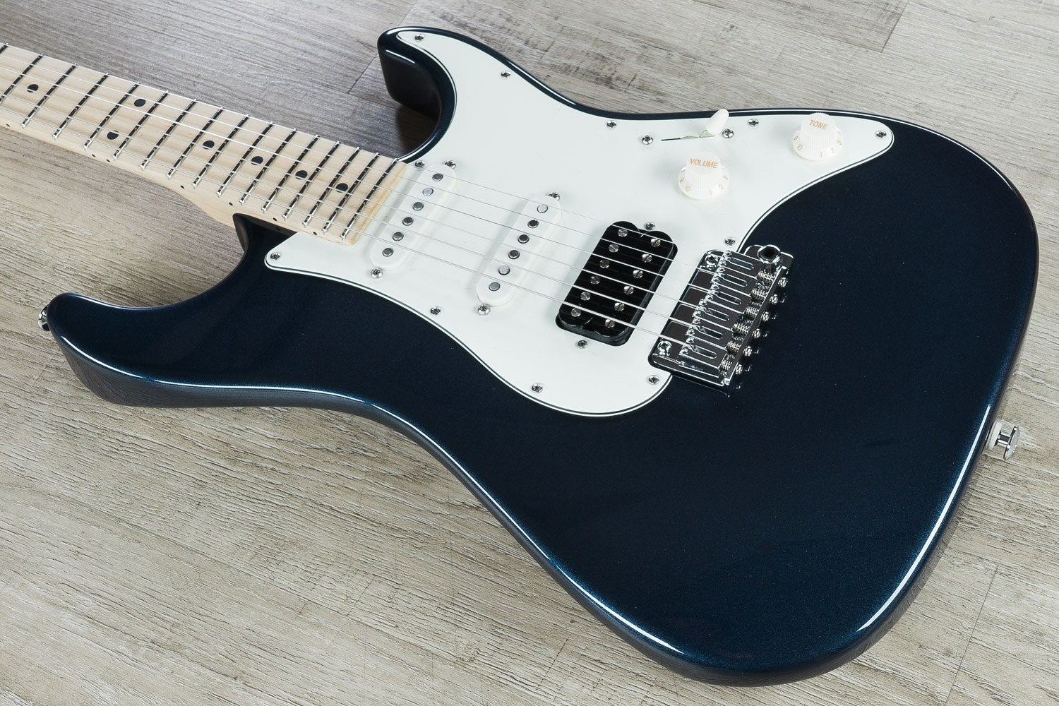 Suhr Standard HSS Electric Guitar, Maple Fingerboard, SSCII, Deluxe Padded Gig Bag - Mercedes Blue Metallic