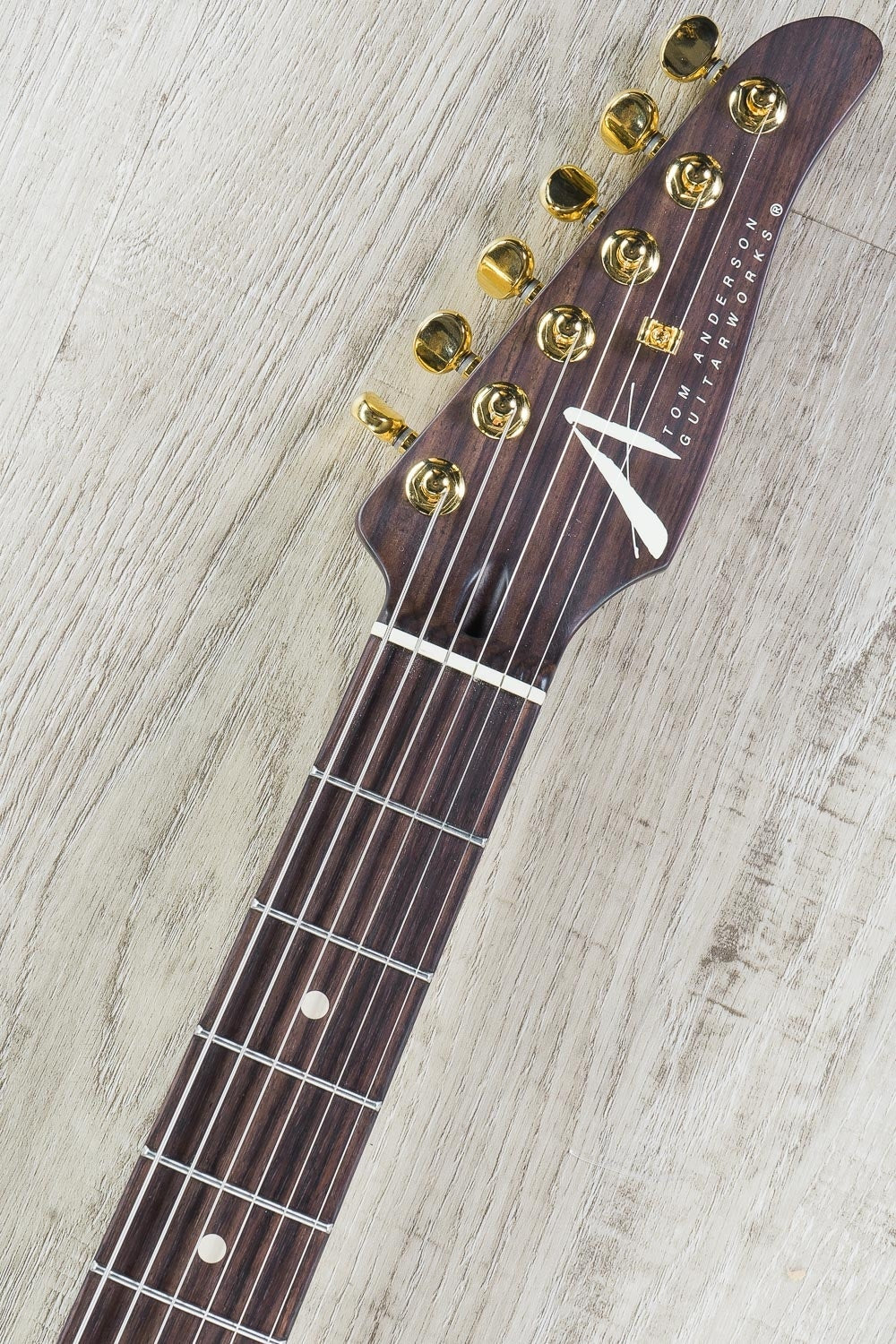 Tom Anderson Guitarworks Cobra Electric Guitar, Hollow Chambered, Flame Maple Top, Hard Case - Natural Mocha with Binding
