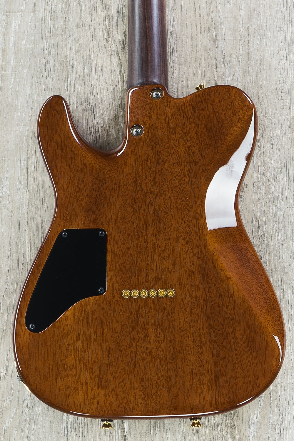 Tom Anderson Guitarworks Cobra Electric Guitar, Hollow Chambered, Flame Maple Top, Hard Case - Natural Mocha with Binding