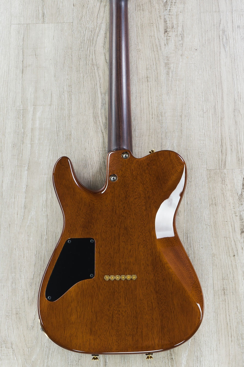 Tom Anderson Guitarworks Cobra Electric Guitar, Hollow Chambered, Flame Maple Top, Hard Case - Natural Mocha with Binding