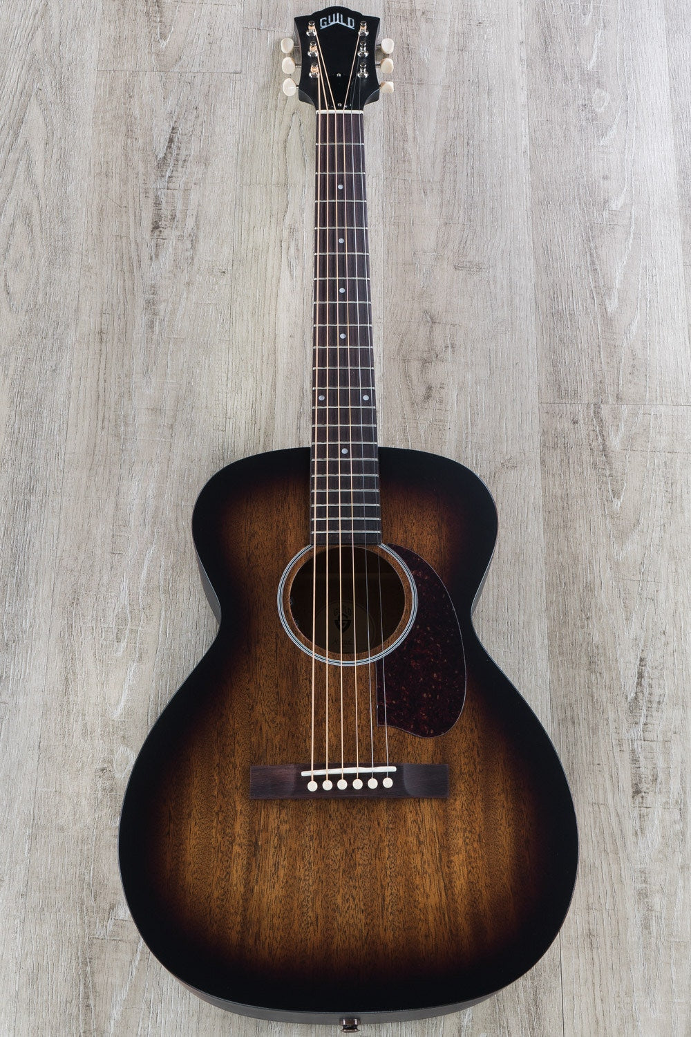Guild M-20E Concert Acoustic-Electric Guitar, Indian Rosewood Fingerboard, Hard Case - Vintage Sunburst