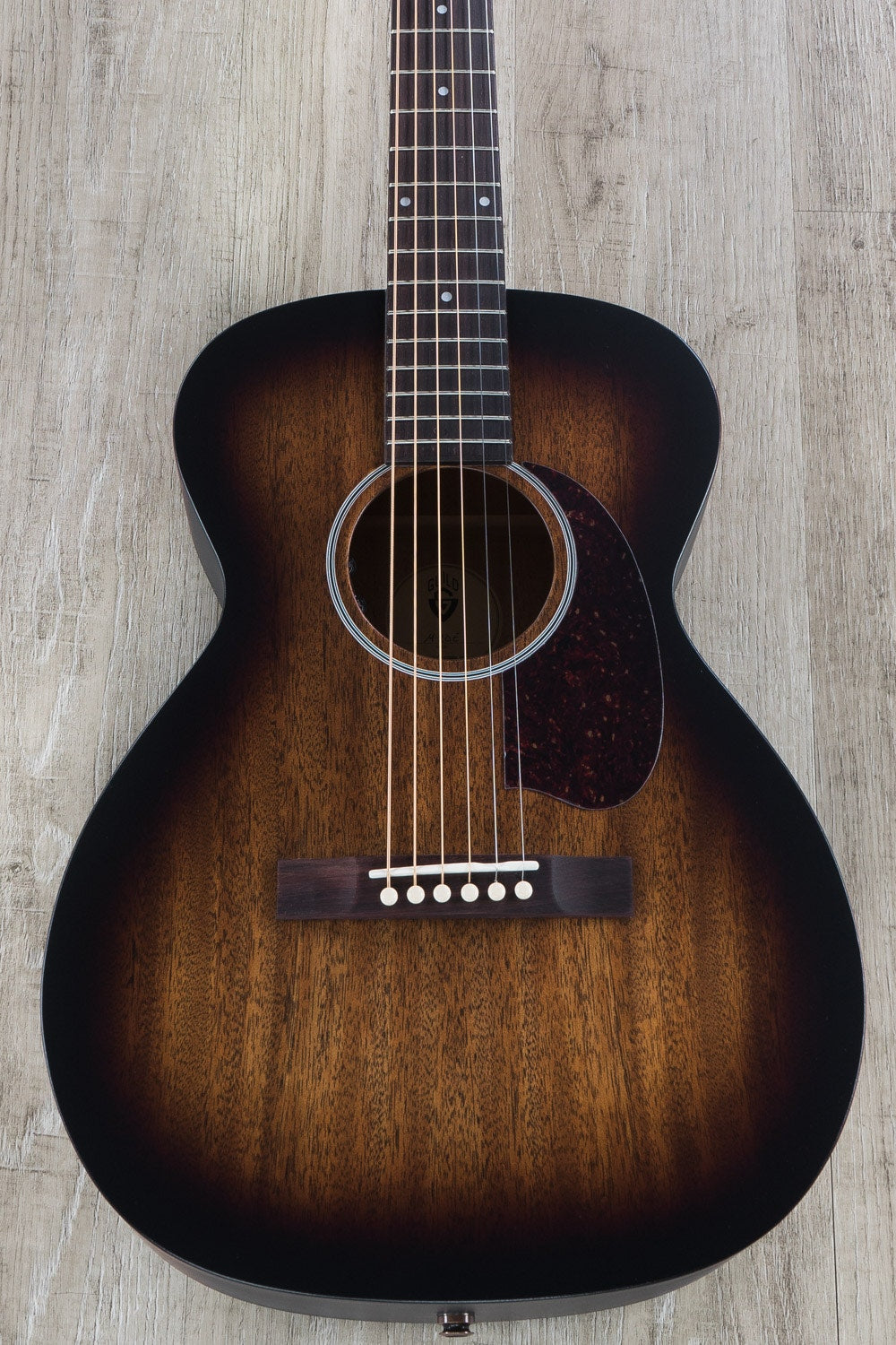 Guild M-20E Concert Acoustic-Electric Guitar, Indian Rosewood Fingerboard, Hard Case - Vintage Sunburst