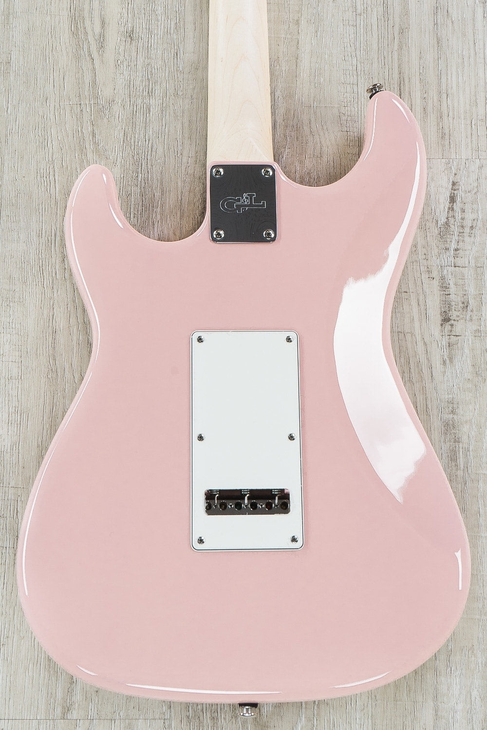 G&L USA Legacy HSS Electric Guitar, Maple Fingerboard, Hard Case - Shell Pink