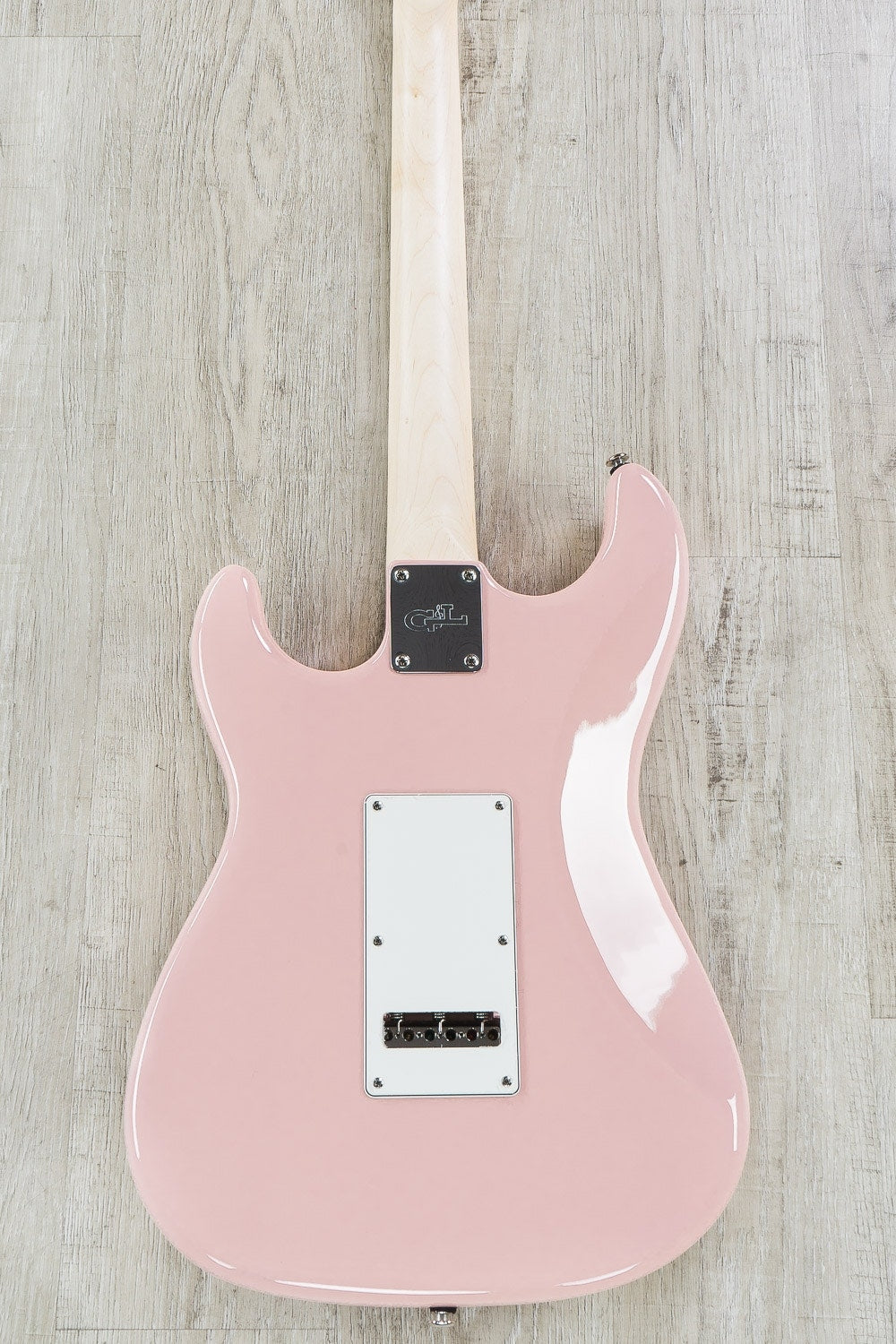 G&L USA Legacy HSS Electric Guitar, Maple Fingerboard, Hard Case - Shell Pink