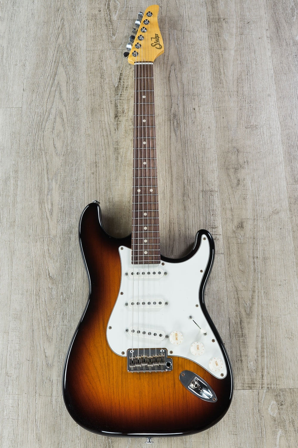 Suhr Classic S Antique Electric Guitar, SSS, Indian Rosewood Fingerboard, SSCII, Deluxe Padded Gig Bag - 3 Tone Burst