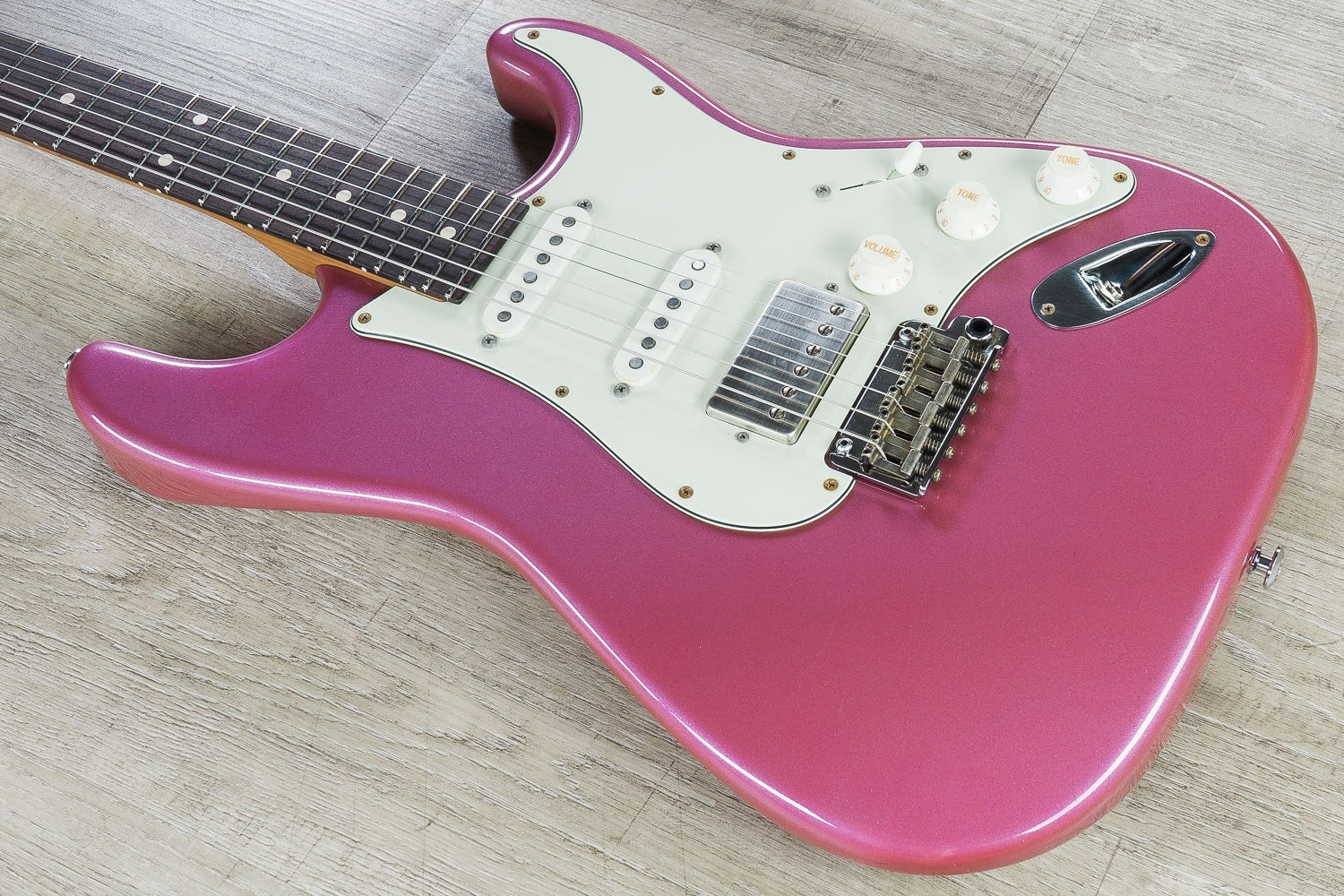 Suhr Classic S Antique HSS Roasted Electric Guitar, Indian Rosewood Fingerboard, Deluxe Padded Gig Bag - Burgundy Mist