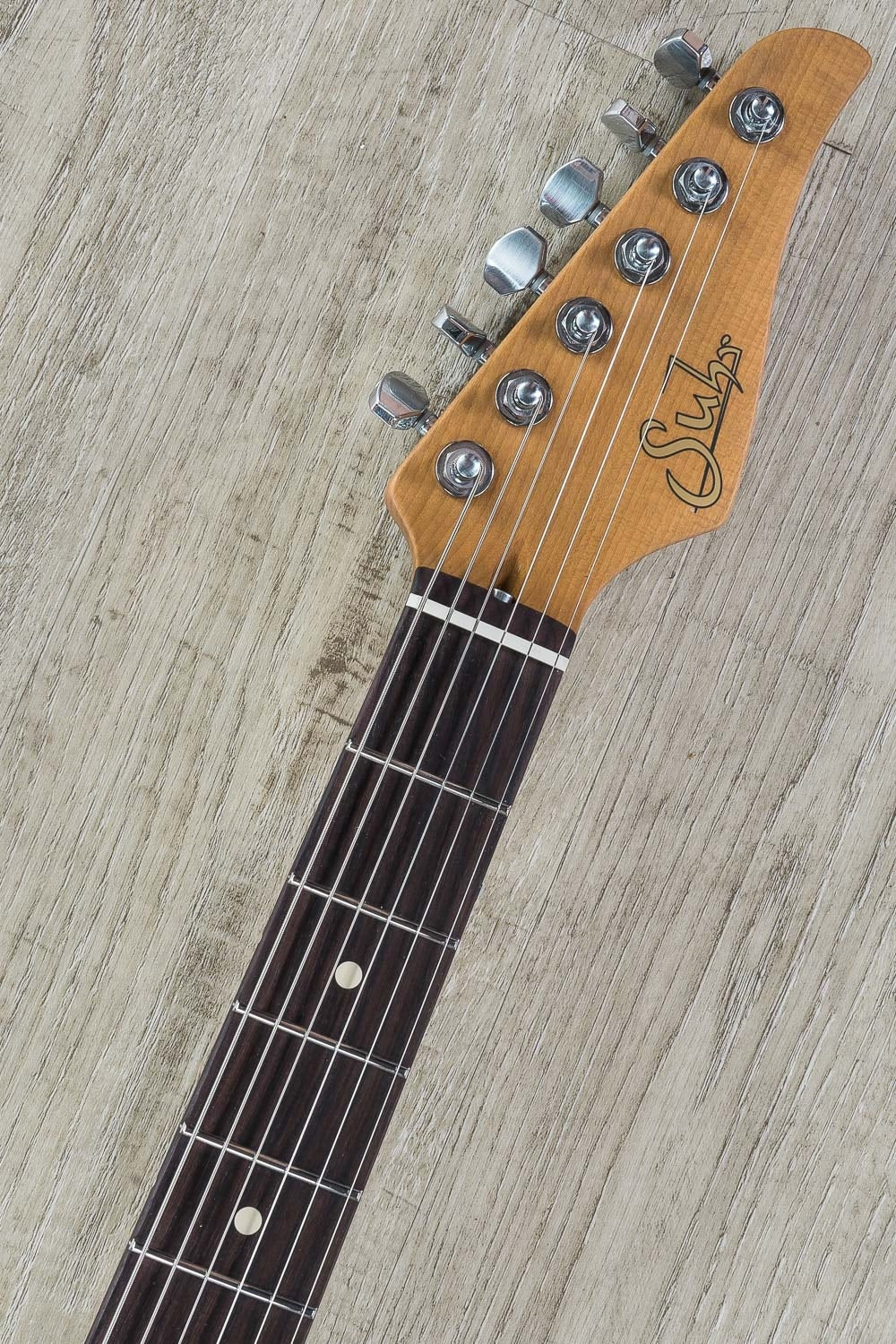 Suhr Classic S Antique HSS Roasted Electric Guitar, Indian Rosewood Fingerboard, Deluxe Padded Gig Bag - Burgundy Mist