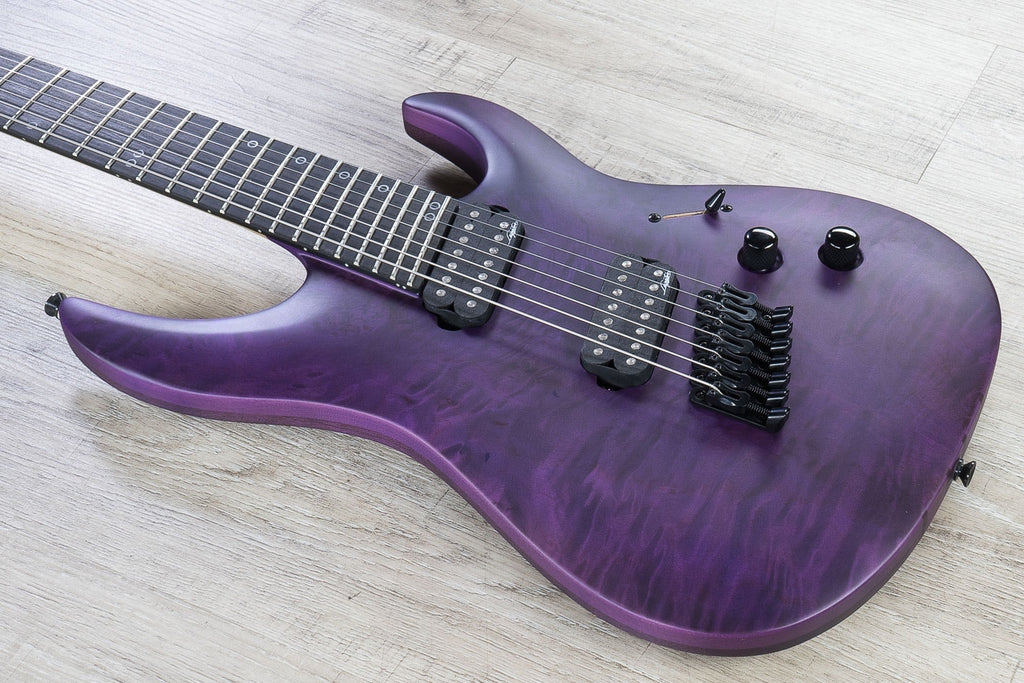 Legator Ninja R 300-PRO Fanned Fret 7-String Electric Guitar, Ebony Fingerboard - Purple Satin Burl