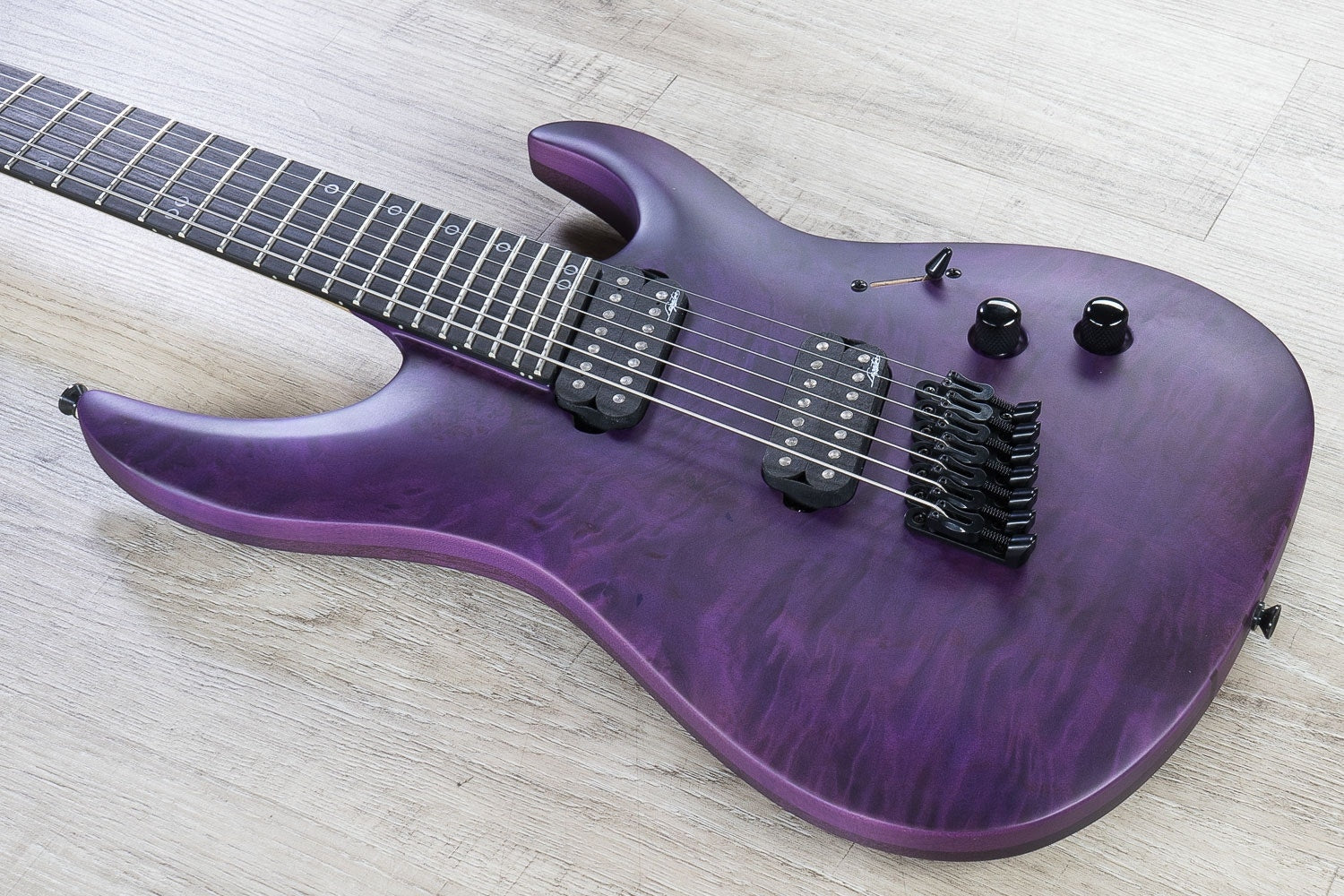 Legator Ninja R 300-PRO Fanned Fret 7-String Electric Guitar, Ebony Fingerboard - Purple Satin Burl
