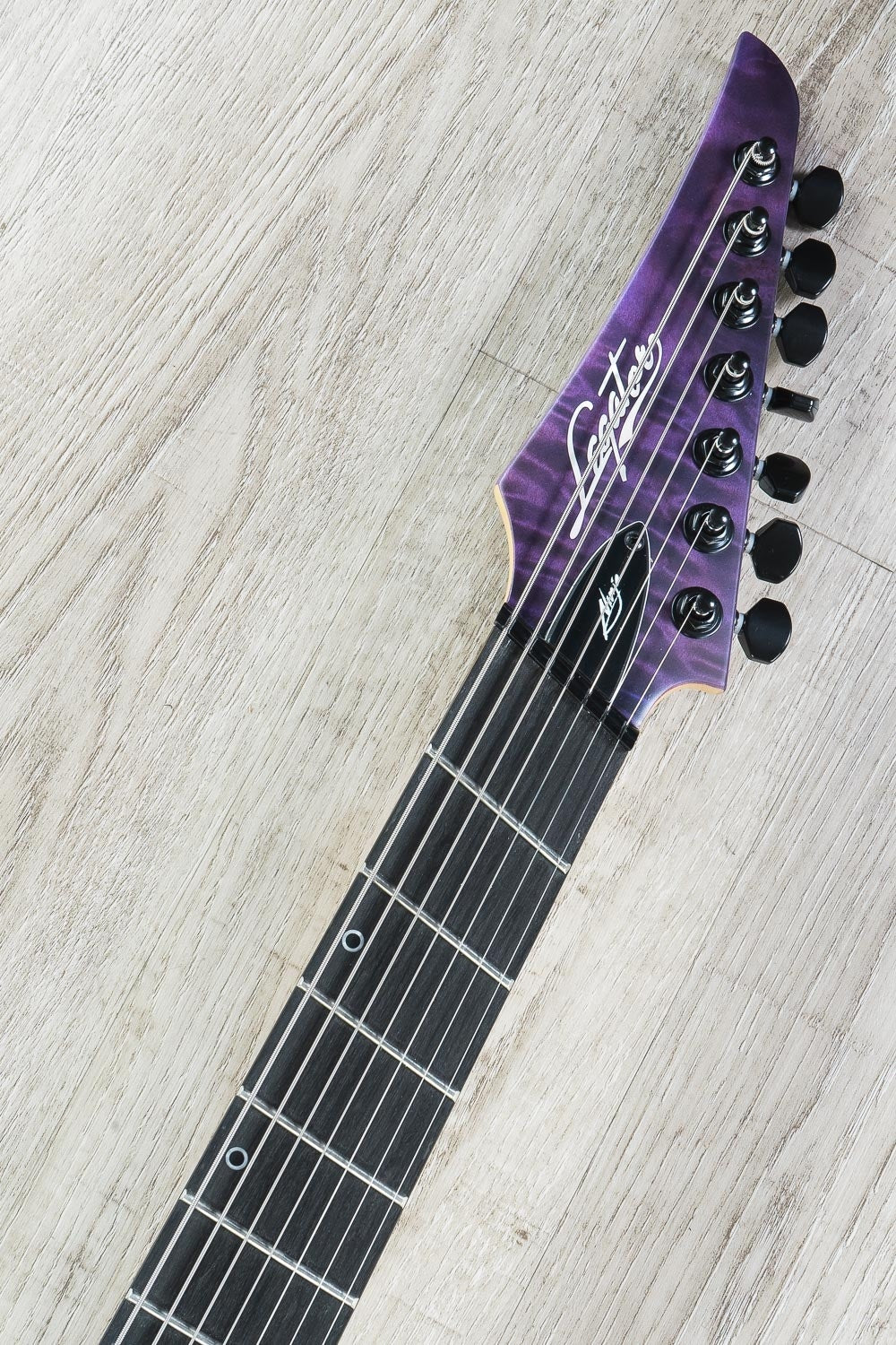 Legator Ninja R 300-PRO Fanned Fret 7-String Electric Guitar, Ebony Fingerboard - Purple Satin Burl