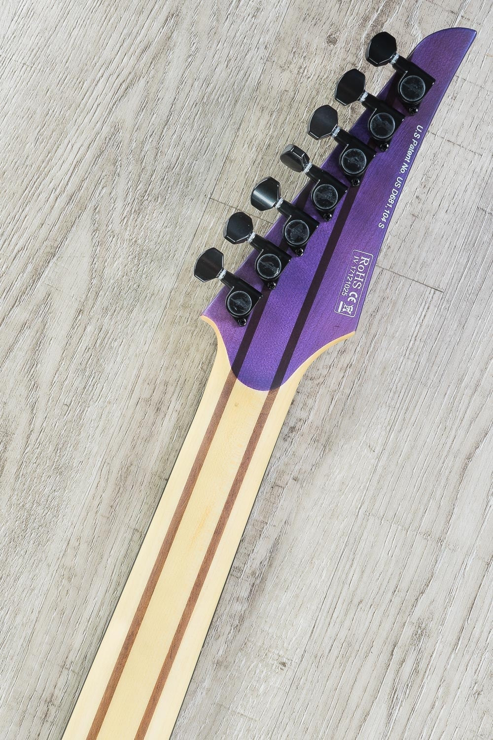 Legator Ninja R 300-PRO Fanned Fret 7-String Electric Guitar, Ebony Fingerboard - Purple Satin Burl