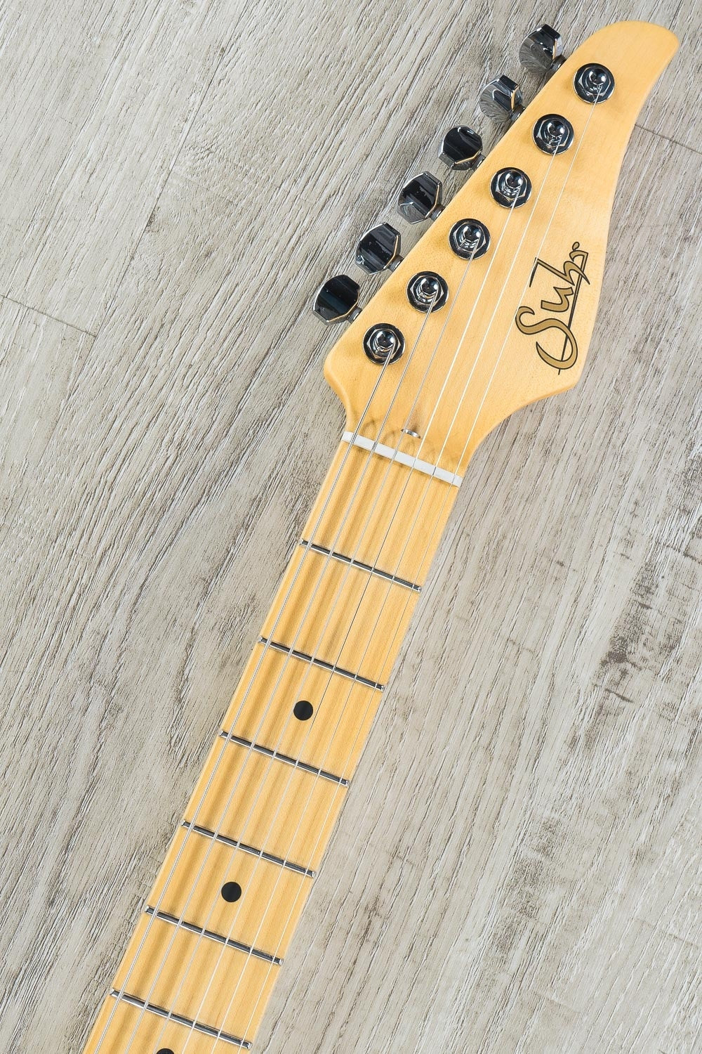 Suhr Classic T Electric Guitar, SS, Maple Fingerboard, SSCII, Deluxe Padded Gig Bag - Trans Butterscotch